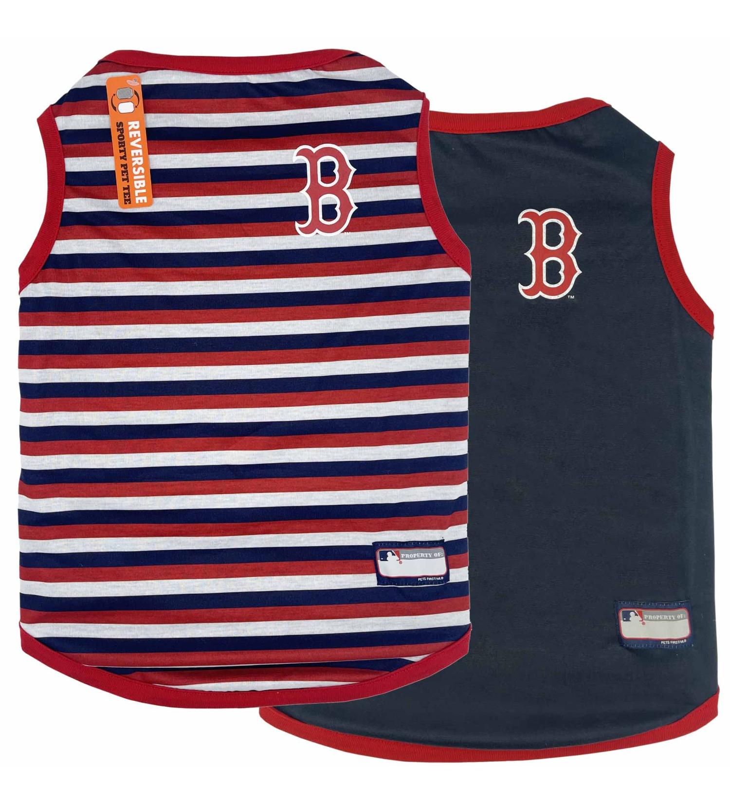MLB Boston Red Sox Reversible Pet Tee - Medium | RSX-4158-MD | Team Logo Shirt for Dogs & Cats - Buy Online on GoSupps.com
