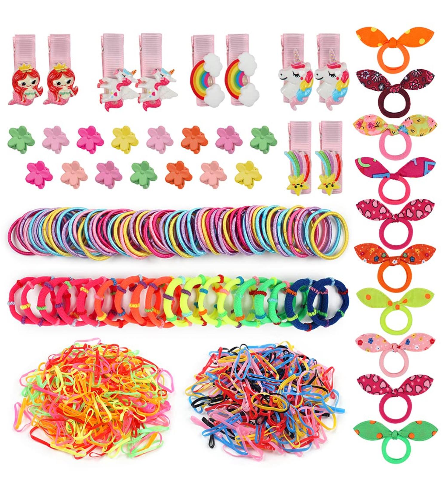 899PCS Girls Hair Accessories Set - Hair Clips, Bands, Bobbles, Pins, Bows & Ties - Hair Styling Gift Set for Toddlers & Kids - Buy Online on GoSupps.com