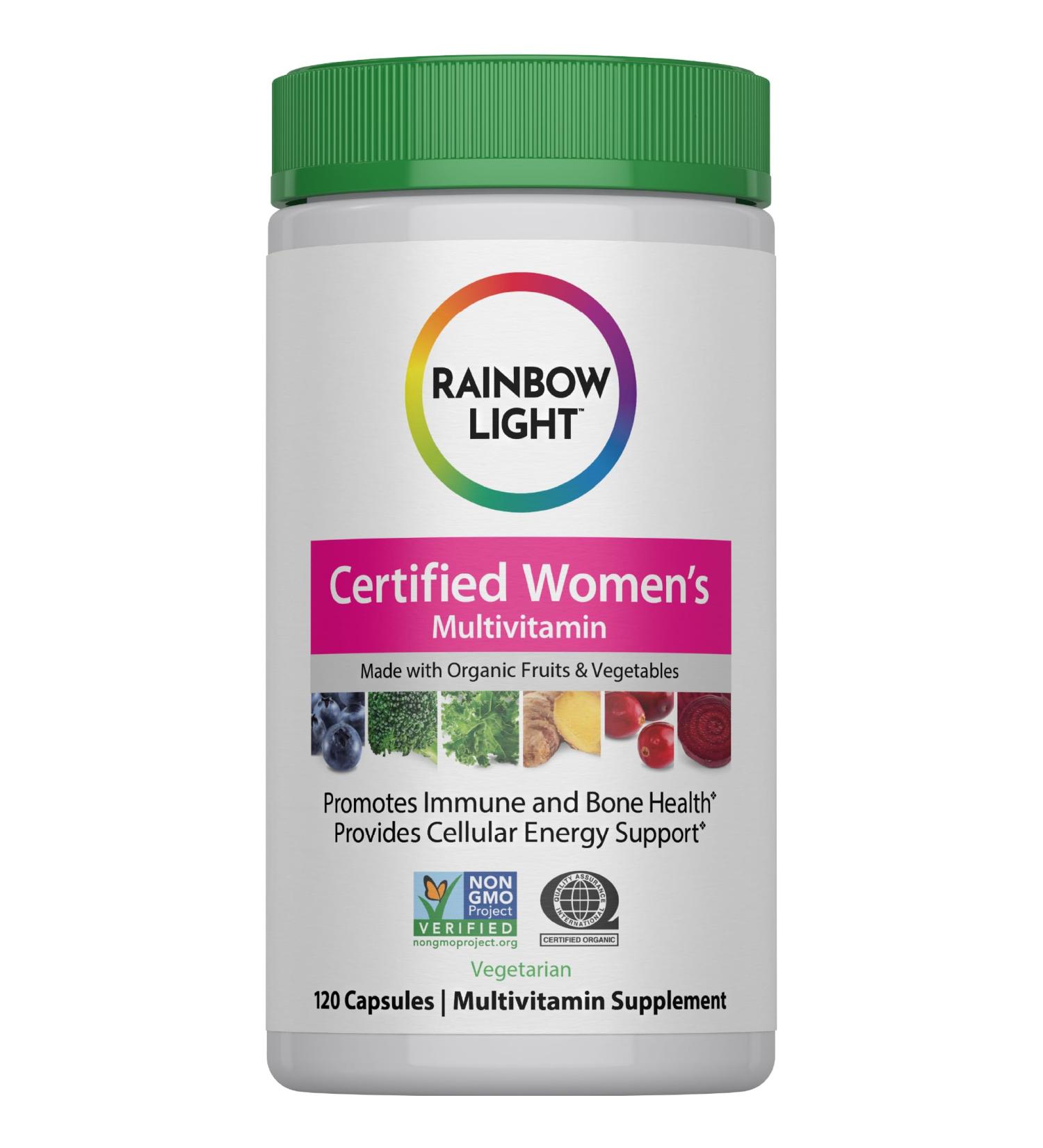 Rainbow Light Multivitamin for Women | 120 Capsules | with Organic Fruits and Vegetables | Vegetarian Non-GMO - Buy Online on GoSupps.com