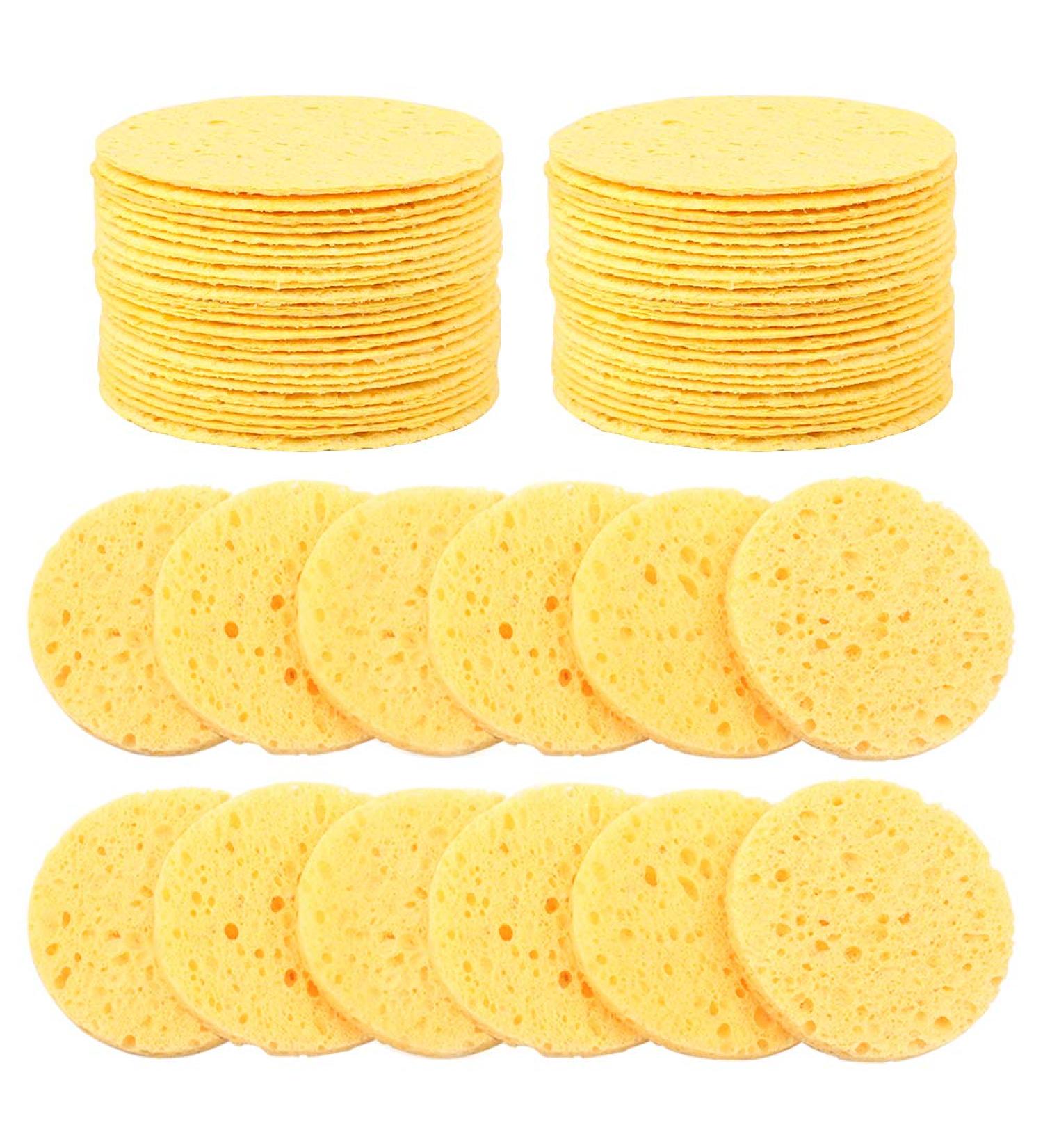 Yangfei 60 Pieces Face Washing Sponge - Soft Facial Sponges for Makeup Remover & Cleansing - Gentle Skin Care - Buy Online on GoSupps.com