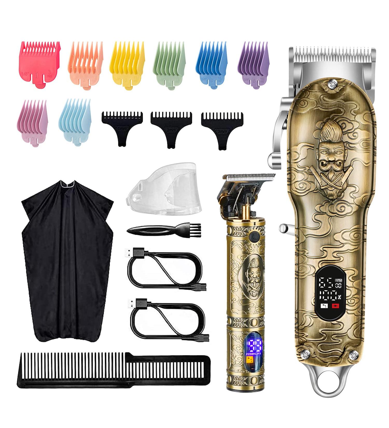 Vsmooth Professional Zero Gapped Hair Clippers for Men - Cordless Barber Clippers Electric Grooming Kit in Gold - Buy Online on GoSupps.com