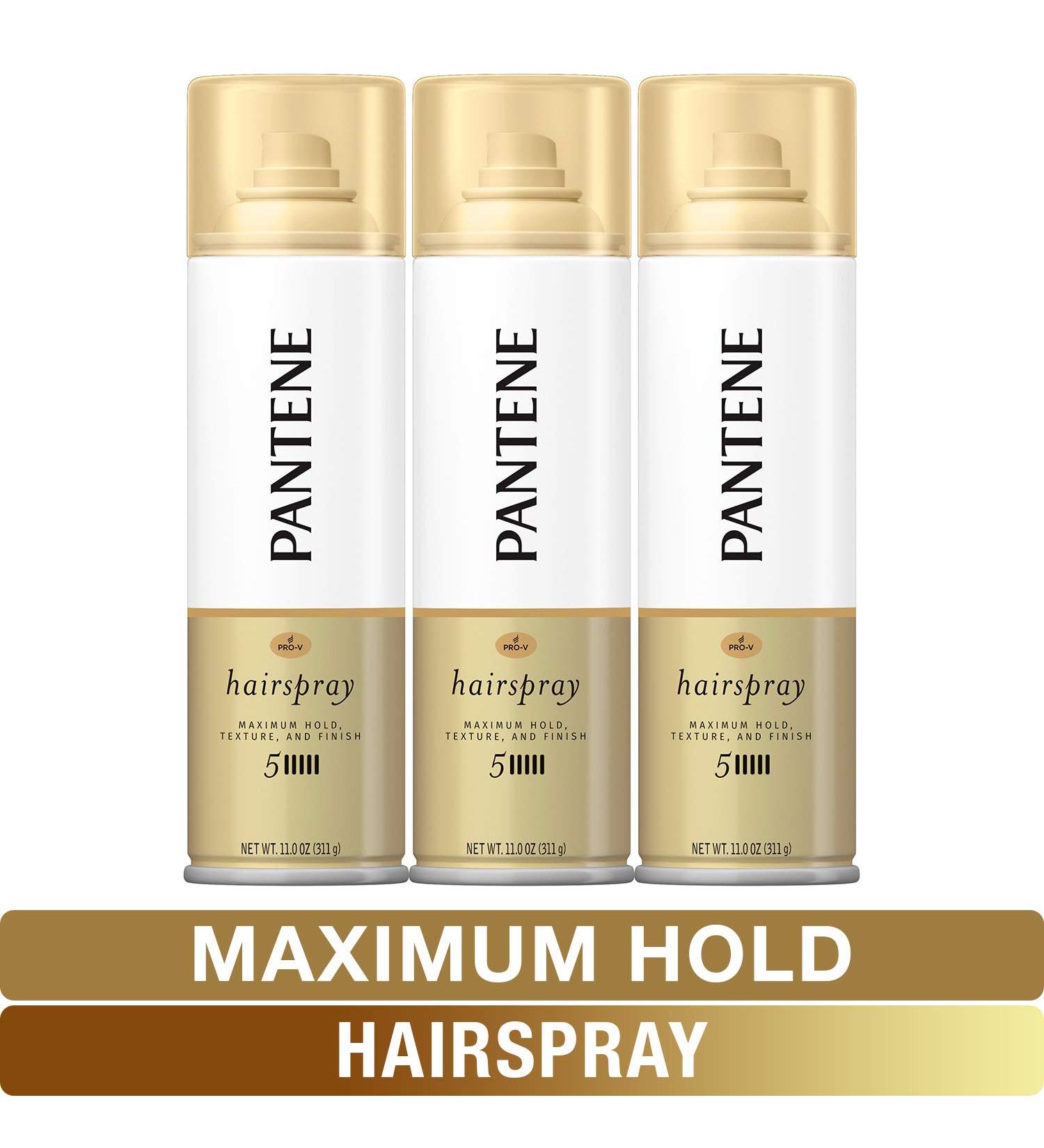 Pantene Hairspray Maximum Hold Pro-V Level 5 Texture and Finish 11 fl oz Triple Pack Hair Spray - Buy Online on GoSupps.com