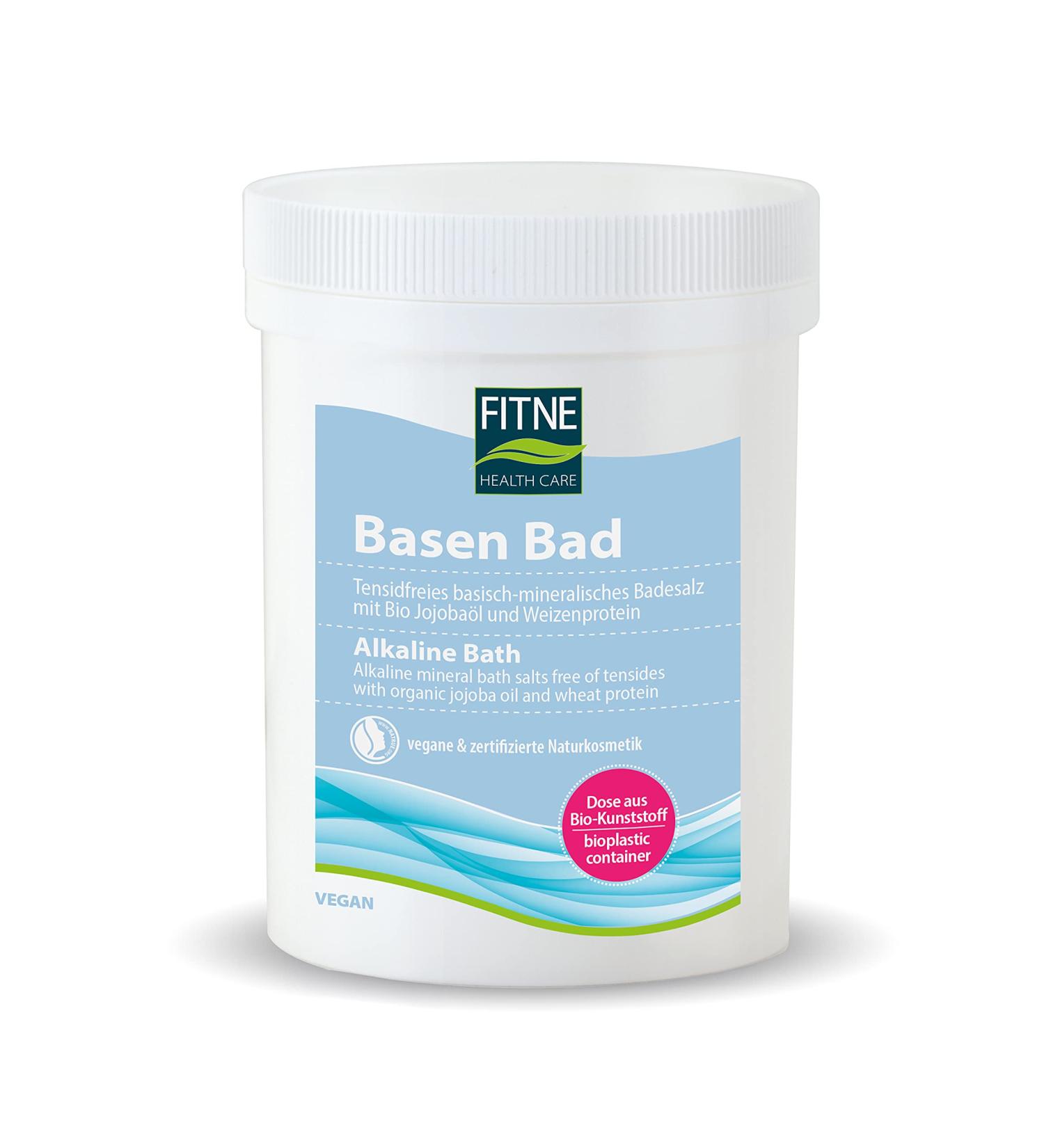 Fitne Bases Bathroom & Swimming Salt - Organic Jojoba Oil & Wheat Protein | Vegan Detox & Skin Care | Acid-Base Balance Support (400g) - Buy Online on GoSupps.com