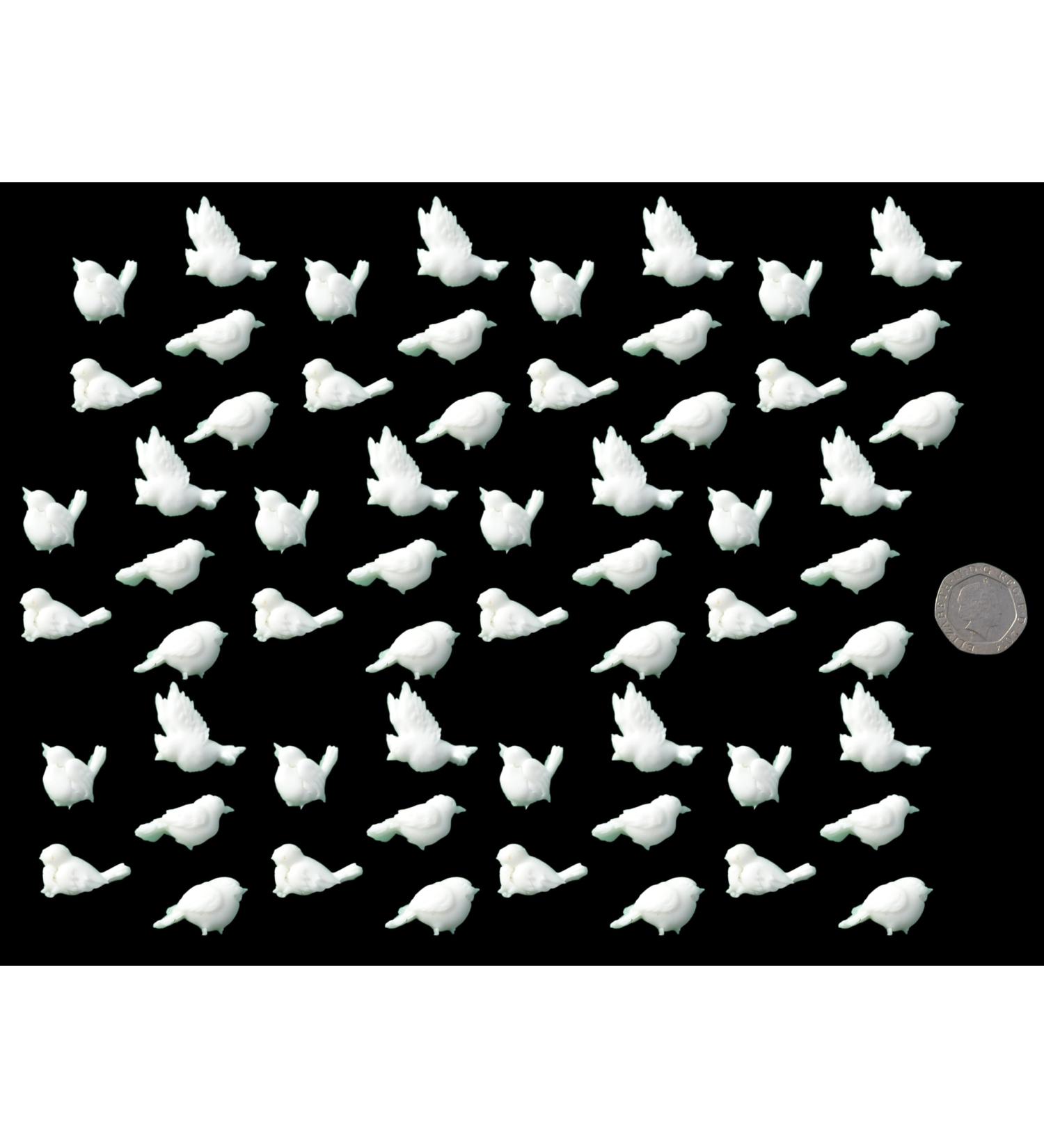 60 x Edible 3D Bird Birds icing toppers cake cupcakes decorations (Bespoke)