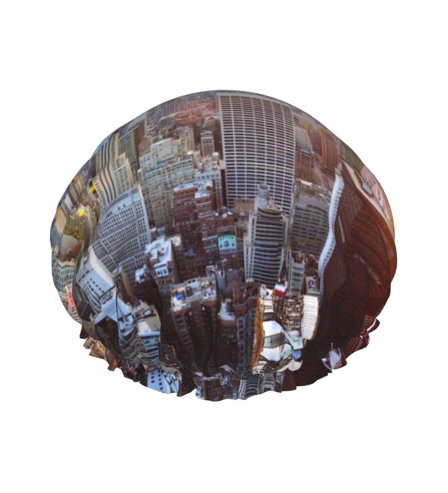 New York City Skyline Shower Cap - Waterproof Reusable Bath Cap for All Genders - Ideal for Spa, Salon, and Home Use - Buy Online on GoSupps.com