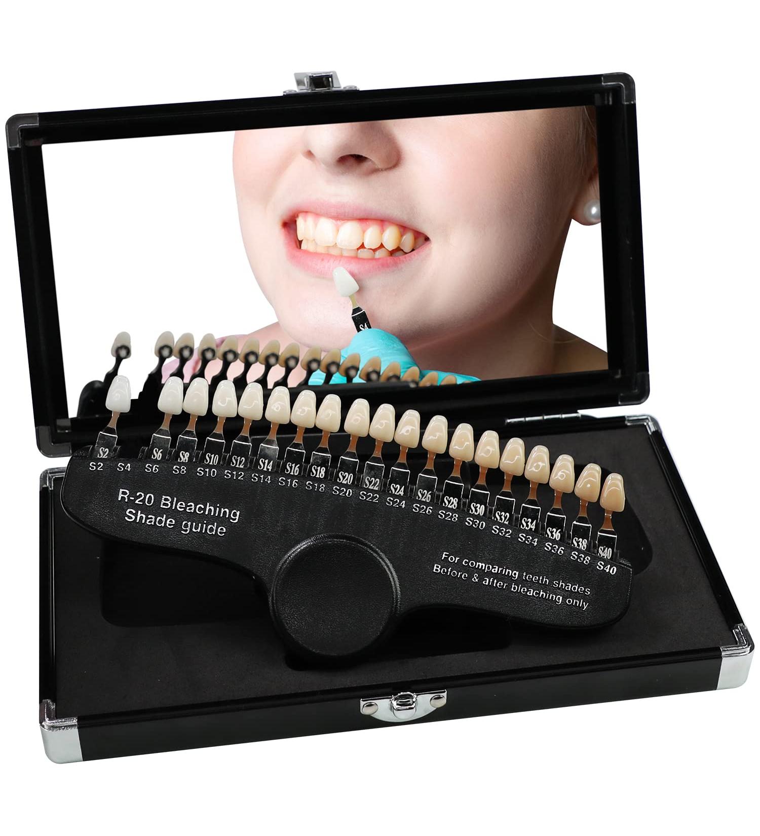 EZGO Professional 3D R-20 Dental Teeth Whitening Shade Guide for Dentist Tracking Teeth Whitening Course  20 Colors Tooth Shade Guide - Buy Online on GoSupps.com