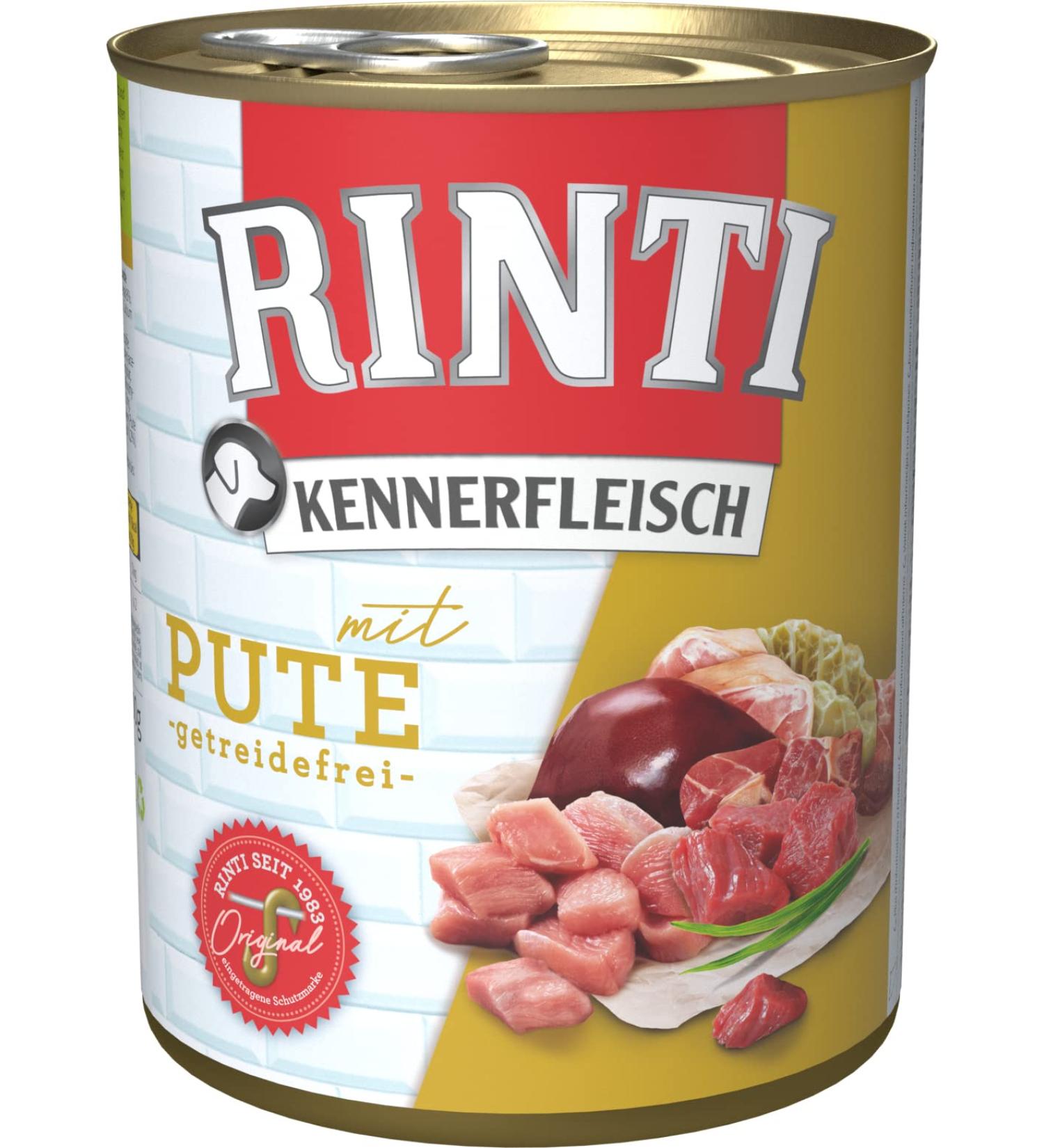 RINTI Kennerfleisch Turkey - Premium Dog Food 12 x 800g | International Shipping Available - Buy Online on GoSupps.com