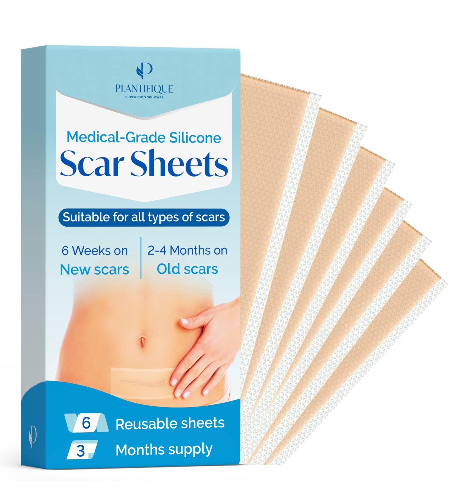 Silicone Scar Sheets - C Section Postpartum Essentials - Keloid Removal - Scar Away Tape - Silicone Gel (5.7 x 1.6) - Buy Online on GoSupps.com