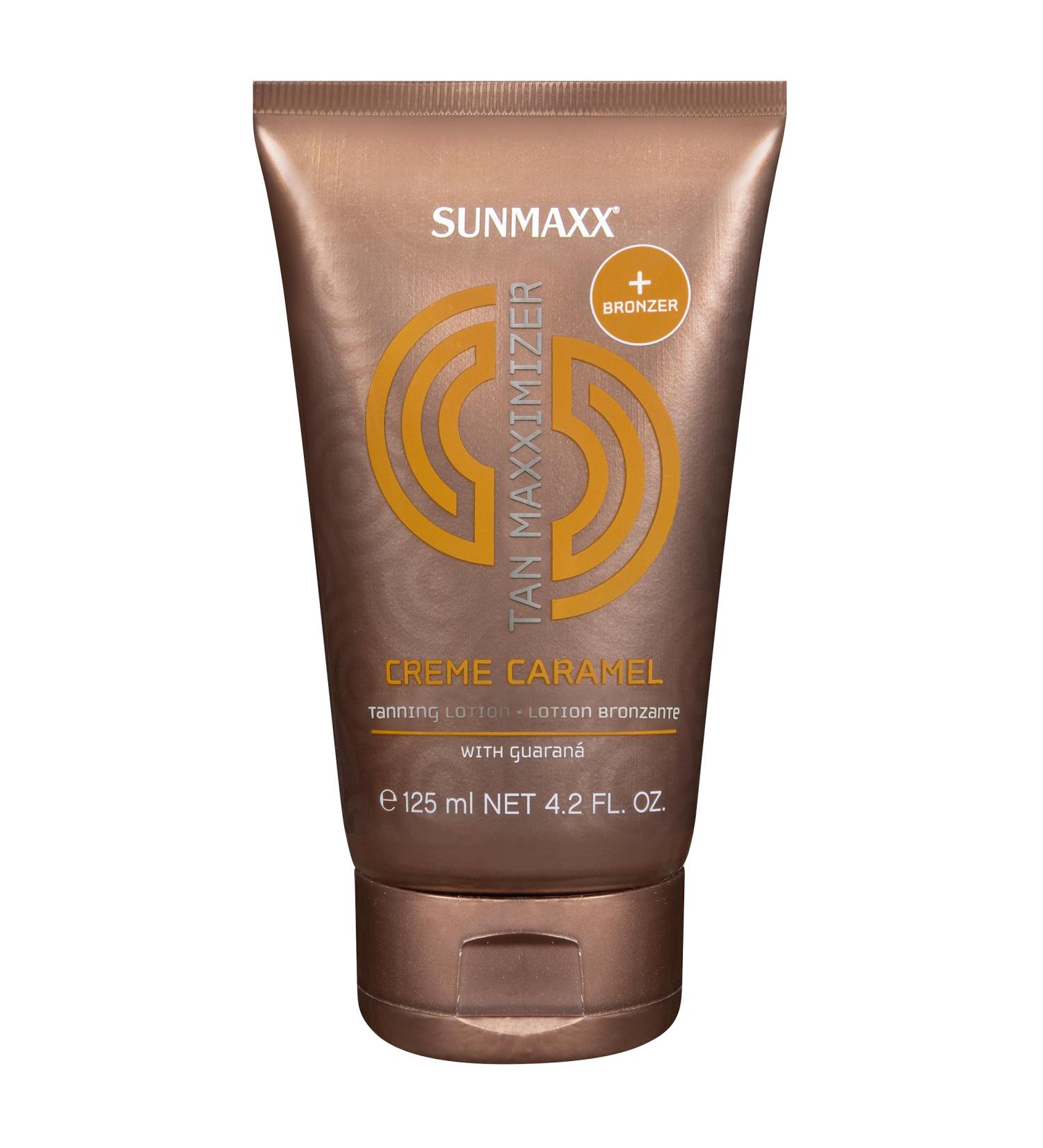 Tan Maxximizer Caramel Tanning Lotion + Bronzer | Self-Browner with Guarana Extract | Fine Caramel Aroma & Bronzer Effect - Buy Online on GoSupps.com