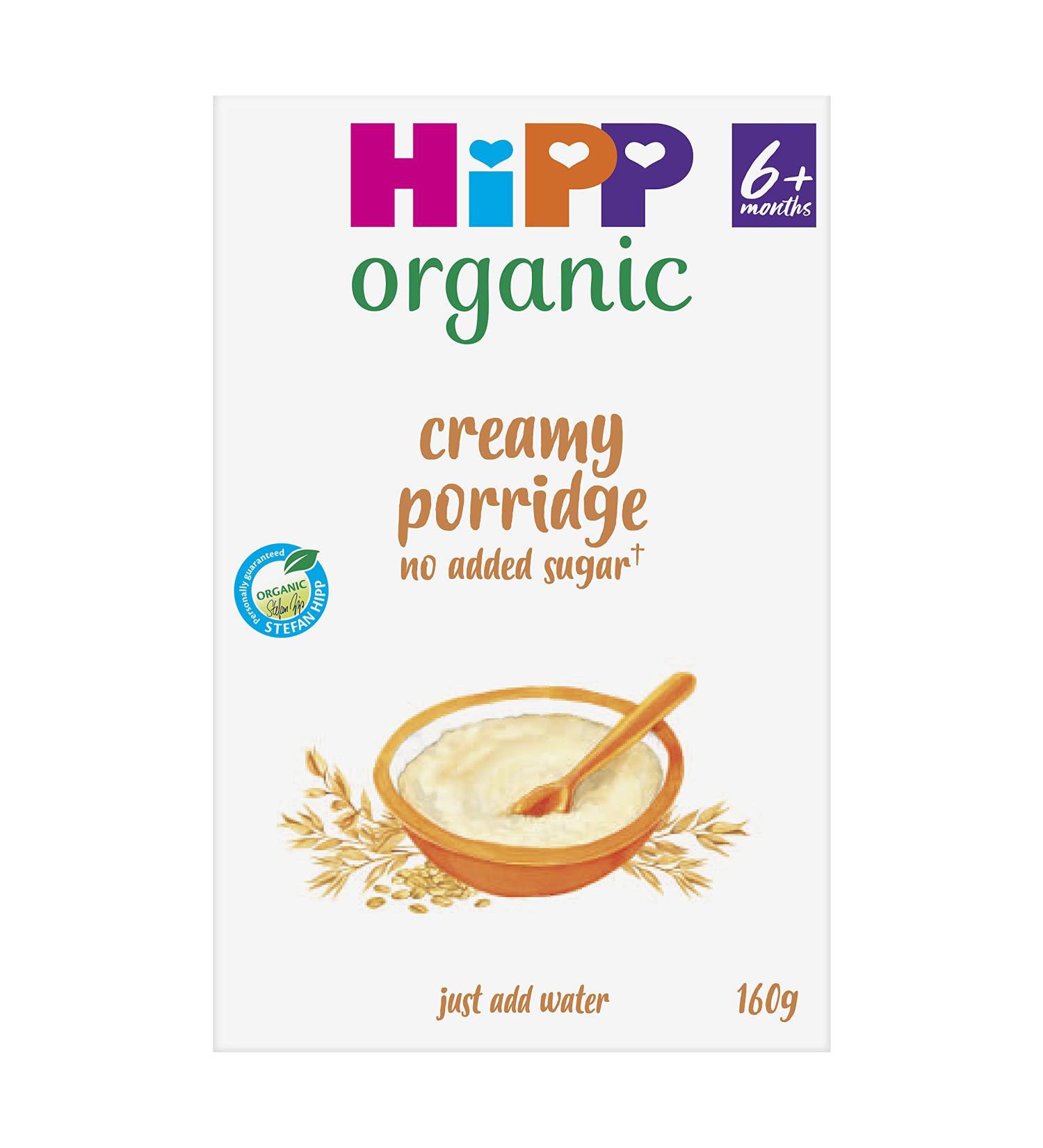 HiPP Organic Stage 1" From 6 Months" Creamy Porridge 160 g (Pack of 4) - Buy Online on GoSupps.com