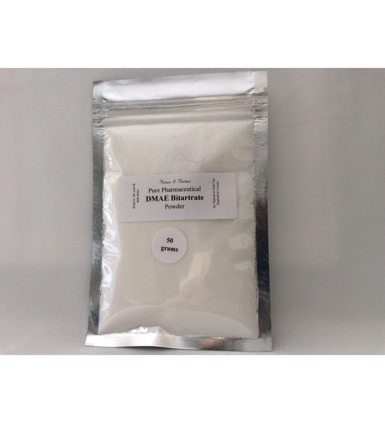 DMAE Bitatrate Powder:Pure(50 gram) Skin Tightening Wrinkle Reducing Topical/Oral