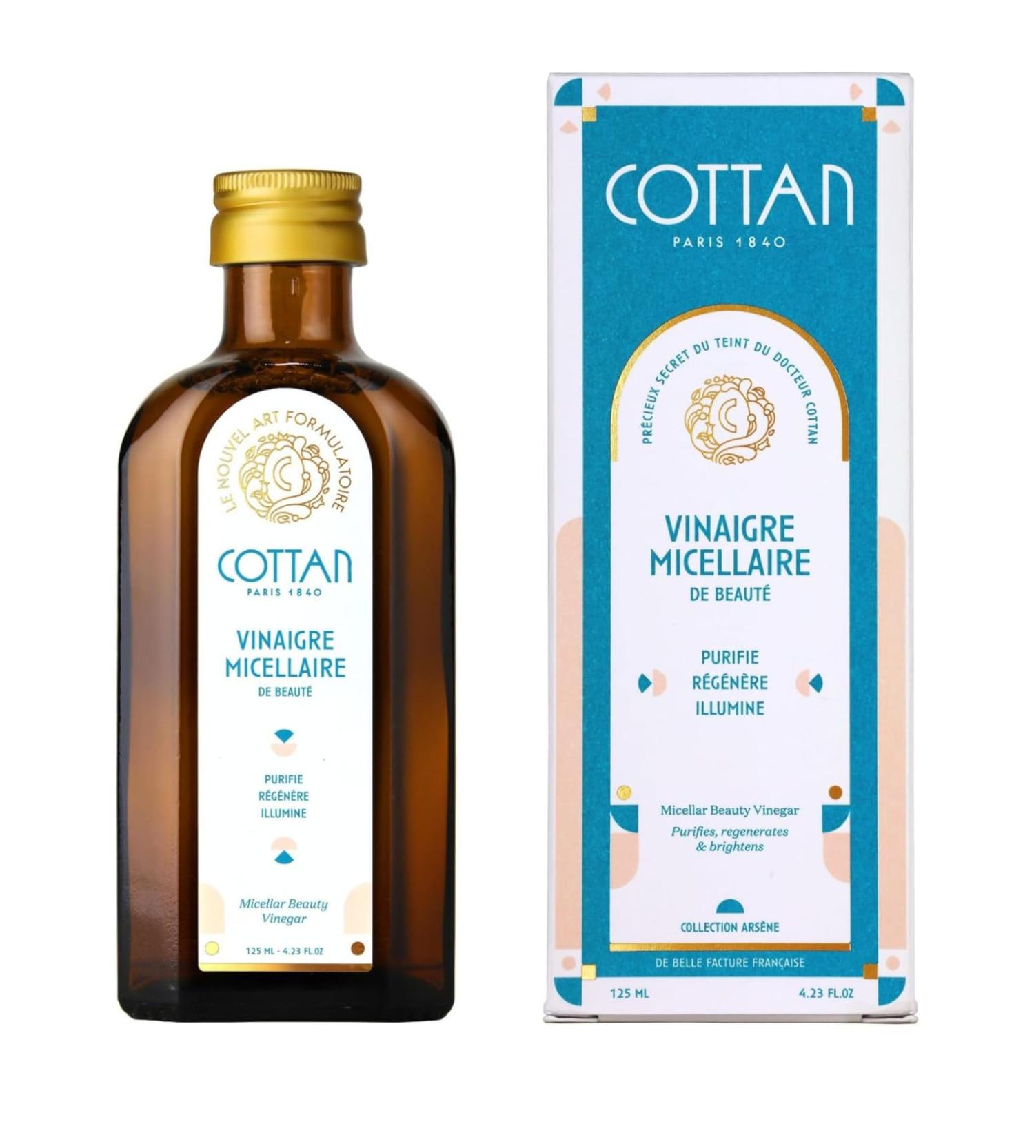Cottan Paris Micellar Beauty Apple Vinegar Facial Toner | Natural Lotion with Citrus Maple & Bilberry | Delivers Intense Hydration Minimize Blemishes Pores Gentle Soothing Vegan 4.2oz - Buy Online on GoSupps.com
