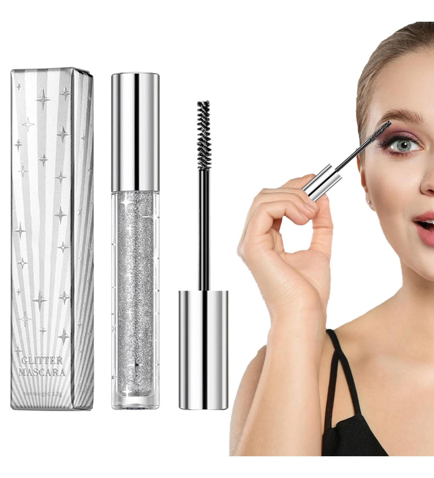 Mascara Scintillant Mascara Paillet Mascara volumateur et recourb anti-taches Maquillage pour les yeux scintillant longue dur e s chage rapide et pigment pour le maquillage de f te 1# - Buy Online on GoSupps.com