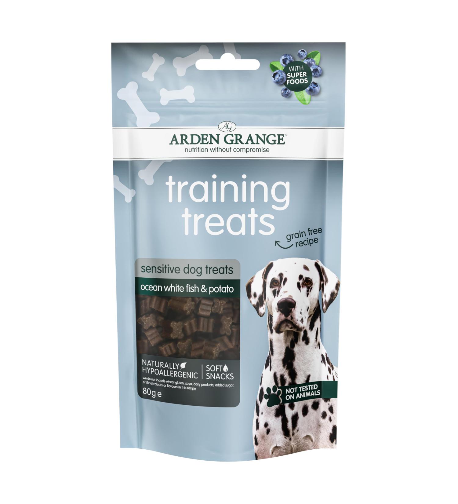 Arden Grange Sensitive Grain Free Training Treats with Ocean Whitefish 10 x 80g