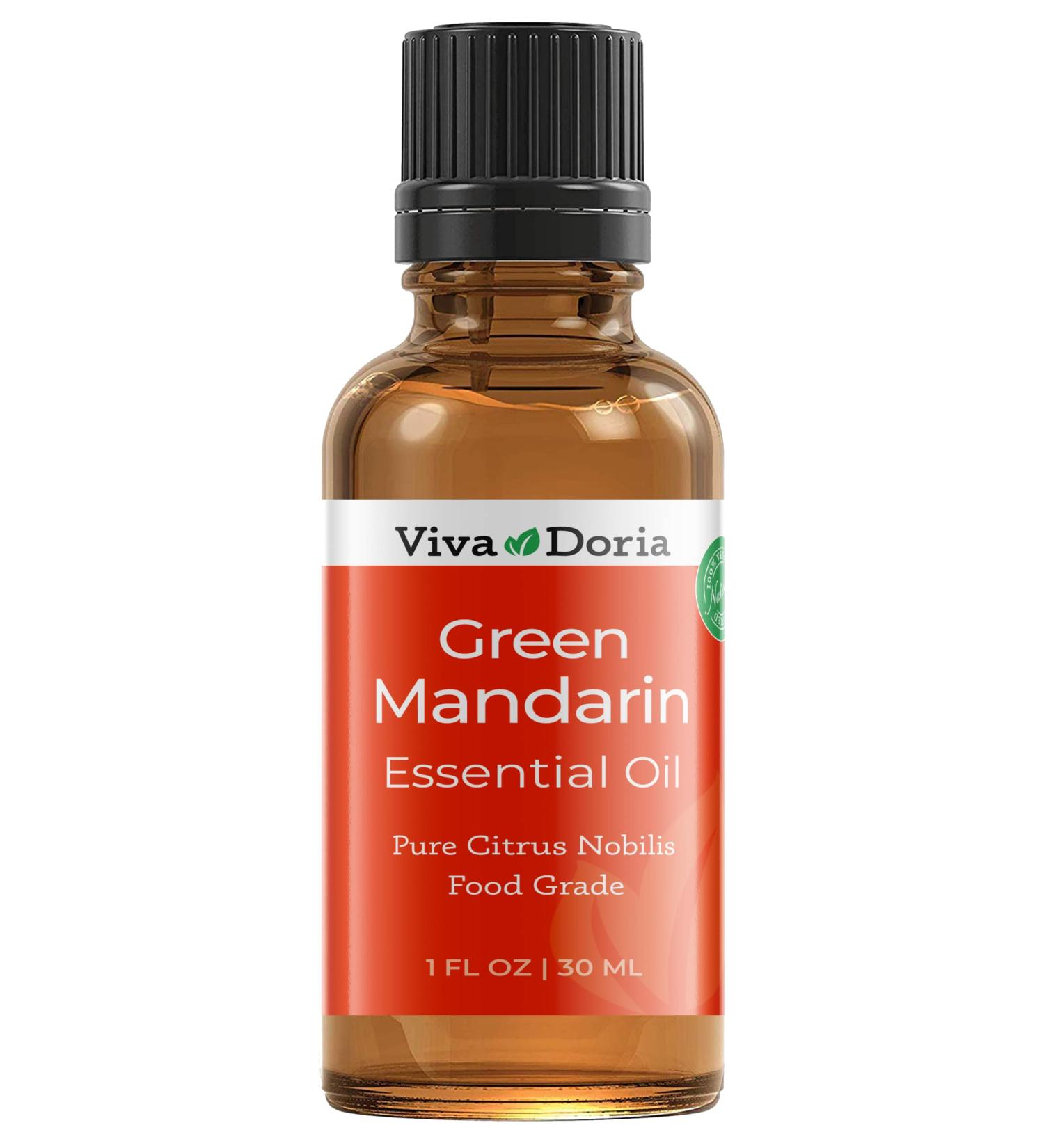 Viva Doria 100% Pure Green Mandarin Essential Oil - Undiluted Food Grade Cold Pressed Italian - 30 mL (1 Fl Oz - Buy Online on GoSupps.com