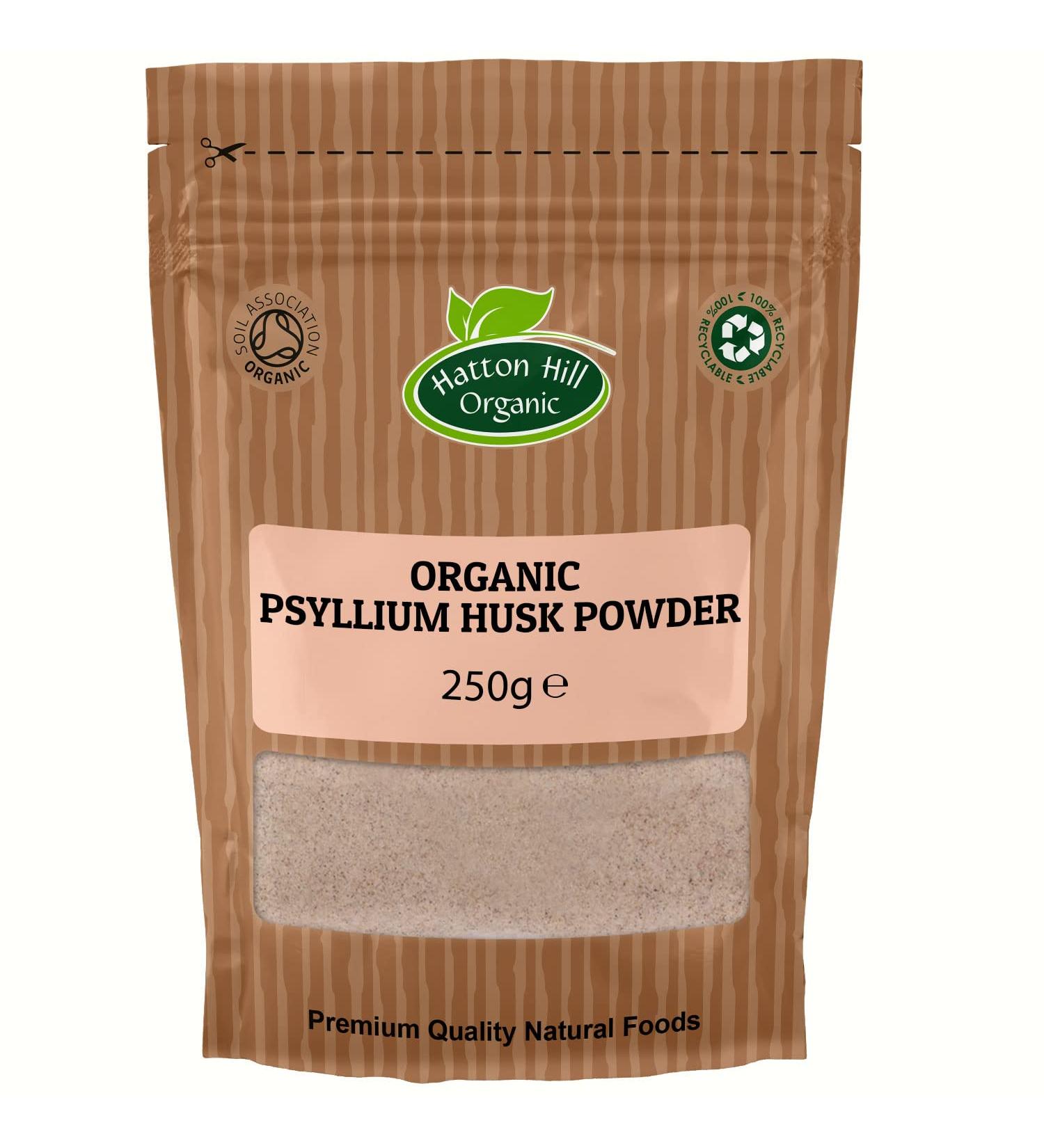 Organic Psyllium Husk Powder 250g by Hatton Hill Organic - Free UK Delivery - Buy Online on GoSupps.com