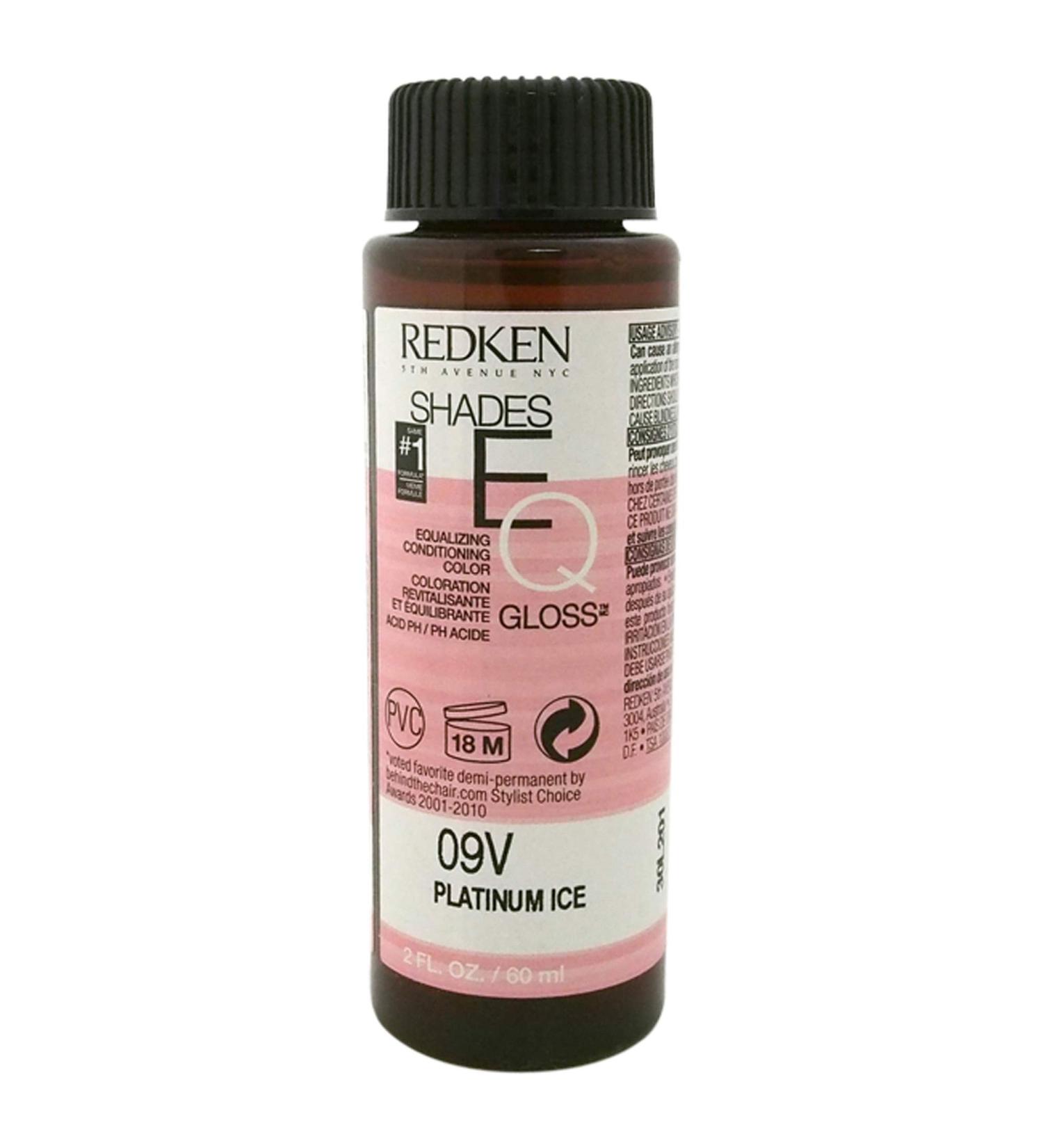 Redken Shades EQ Color Gloss 09V - Platinum Ice For Women 2 oz Hair Color