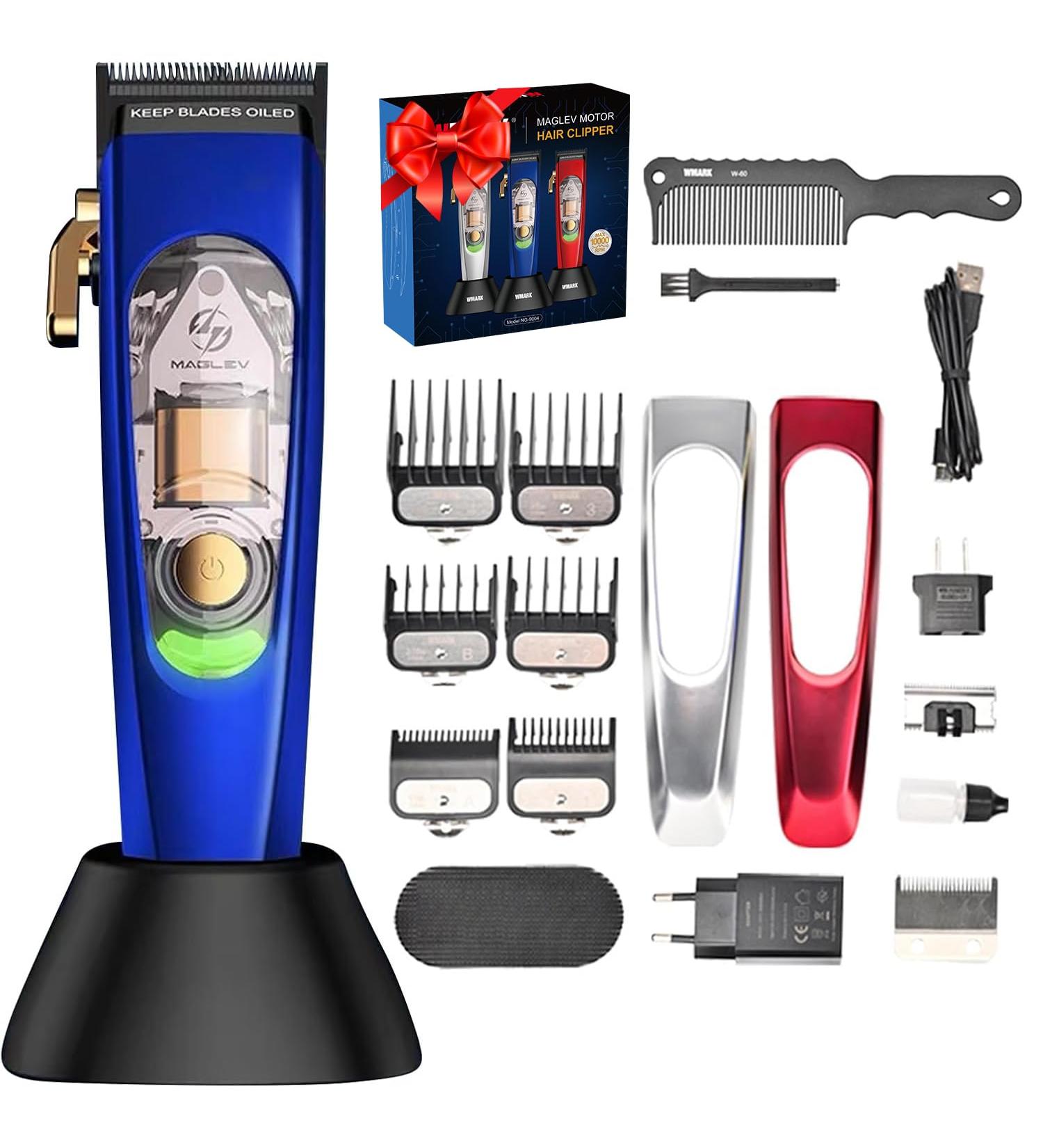 Professional Cordless Hair Clippers for Men | Rechargeable T-Blade Clippers Fade & Beard Trimmer - Blue Suit - Buy Online on GoSupps.com