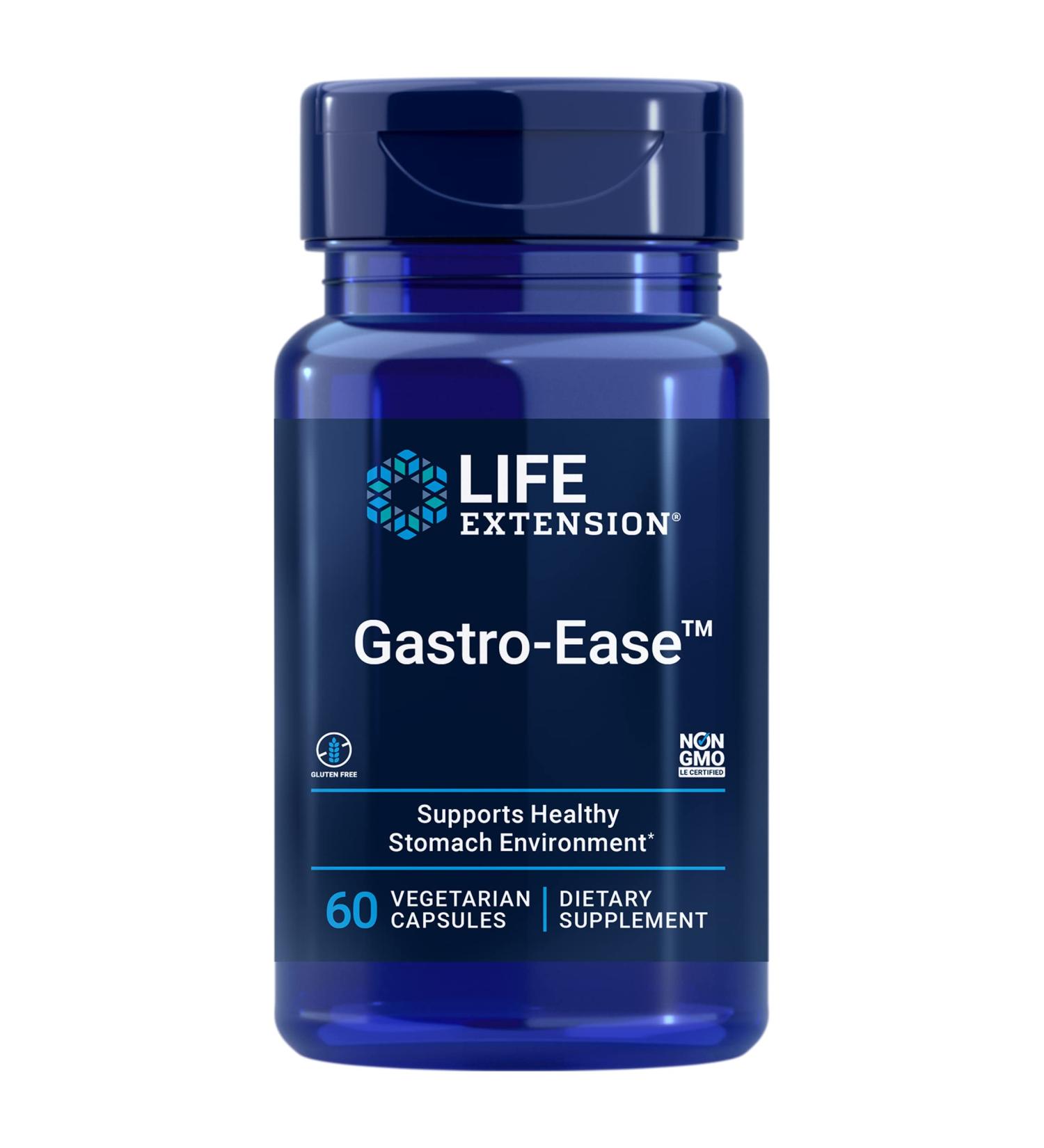 Life Extension Gastro-Ease - 60 Vegetarian Capsules for Digestive Health - Buy Online on GoSupps.com