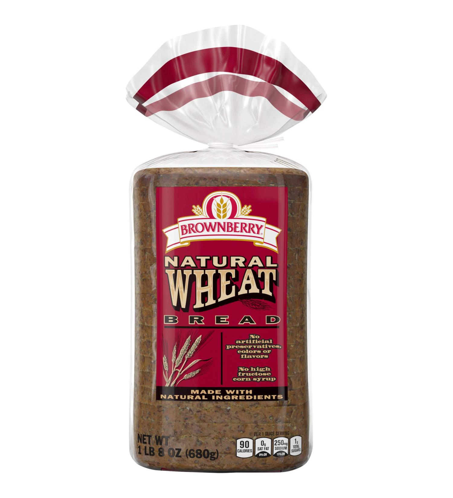 Brownberry Natural Wheat Bread 24 oz - Whole Grain Loaf for Healthy Living - Buy Online on GoSupps.com