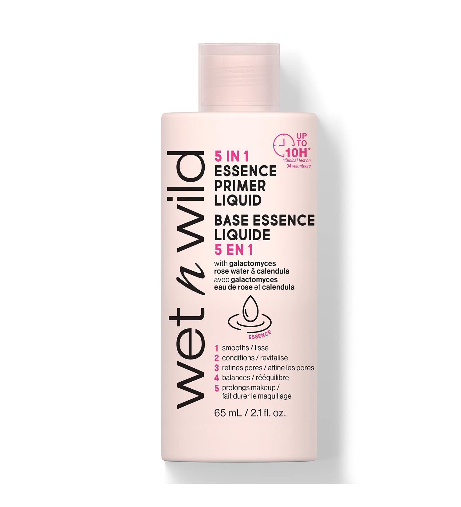 Wet n Wild 5 in 1 Essence Primer Liquid Primer Lissant et Revitalisant Formule enrichie au Calendula et l'Eau de Rose pour une Peau Hydrat e et Lumineuse 65ml Face Primer Liquide - Buy Online on GoSupps.com