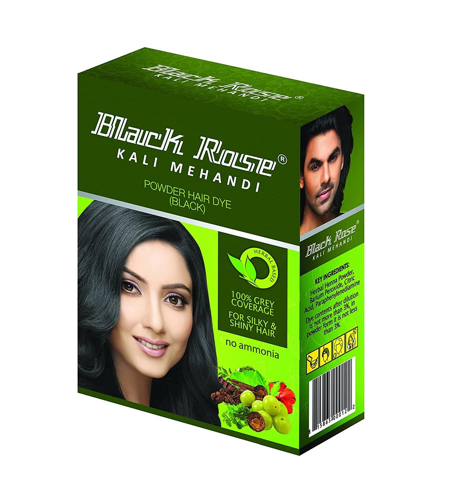 20 Sachets Black Rose Kali Mehandi Black Henna Herbal Hair 10Gms Each (Total 200Gms)