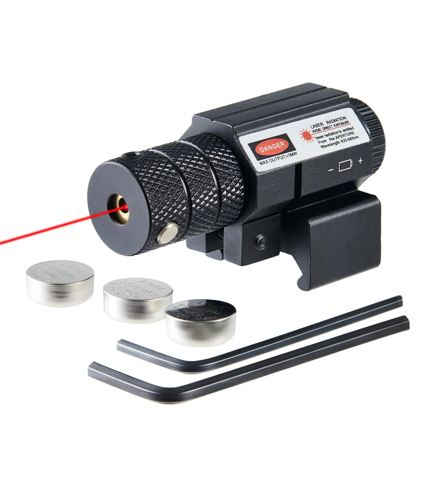 Pinty Compact Tactical Red Laser Sight with Picatinny Mount for Hunting - Bright and Easy to Use - Buy Online on GoSupps.com