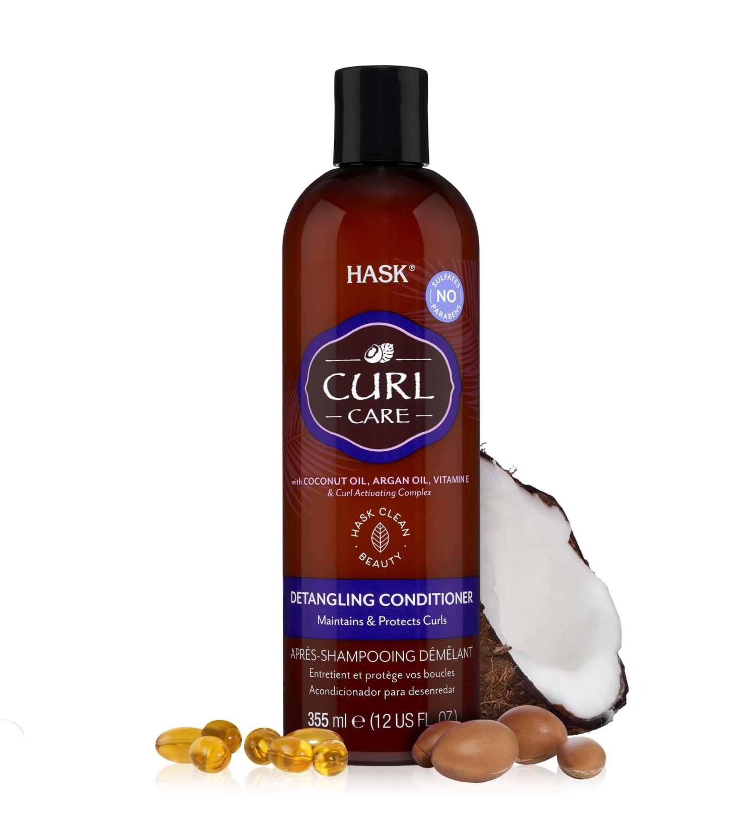 HASK Curl Care Detangling Conditioner - Color Safe Cruelty Free Perfect for All Curls - 355ml - Buy Online on GoSupps.com