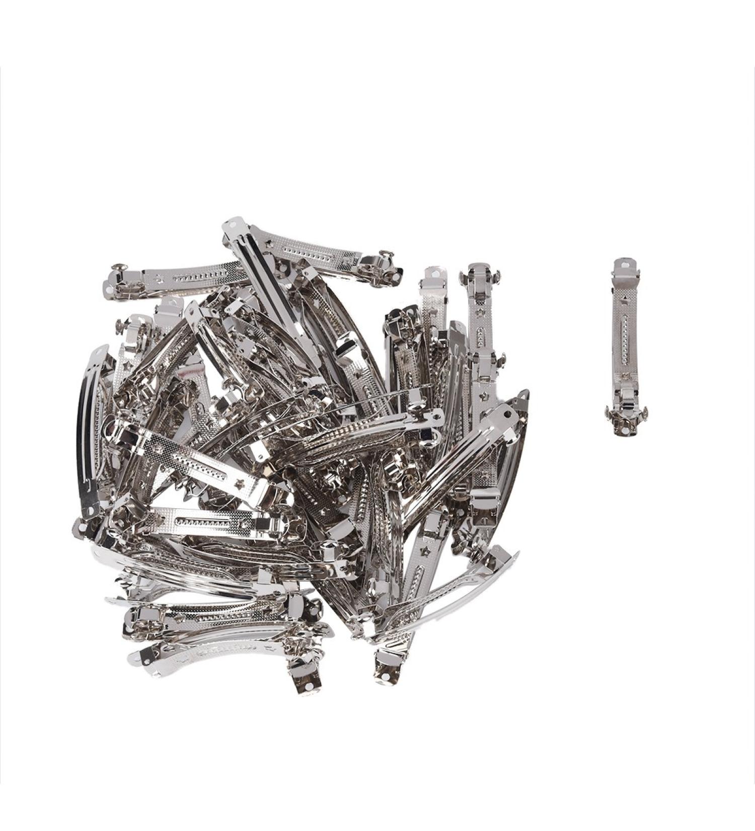 uaelua 50 Pcs 80mm Metal French Clips Hair Bows Barrettes - Silver - Buy Online on GoSupps.com