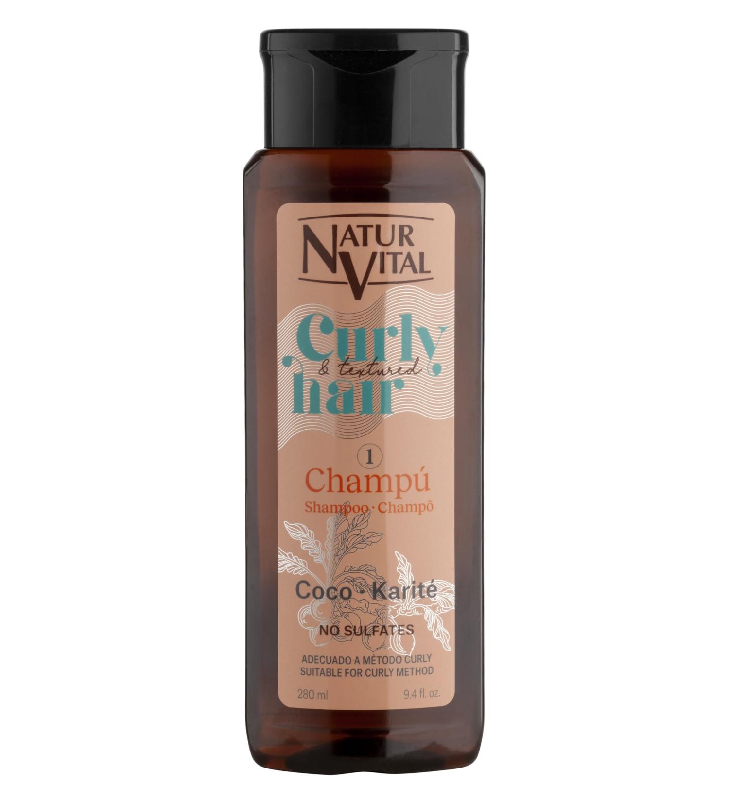  NaturVital NaturVital Curly Shampoo for curly wavy or textured hair with coconut and shea butter sulfate and paraben free 280 ml - Buy Online on GoSupps.com
