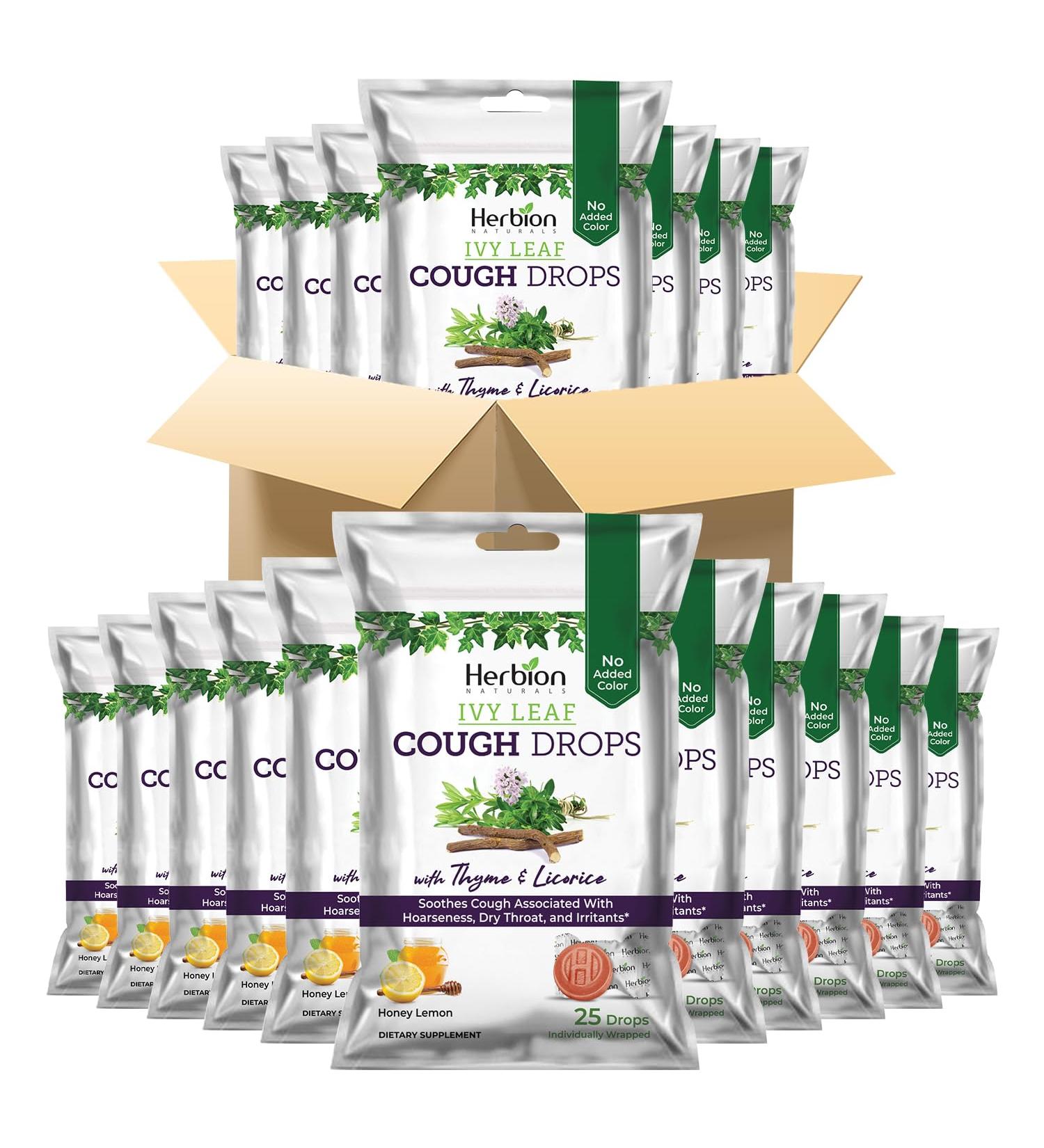 HerbionNaturals Cough Drops withIvy Leaf 25Ct (Pack of 40) Master Case - Buy Online on GoSupps.com