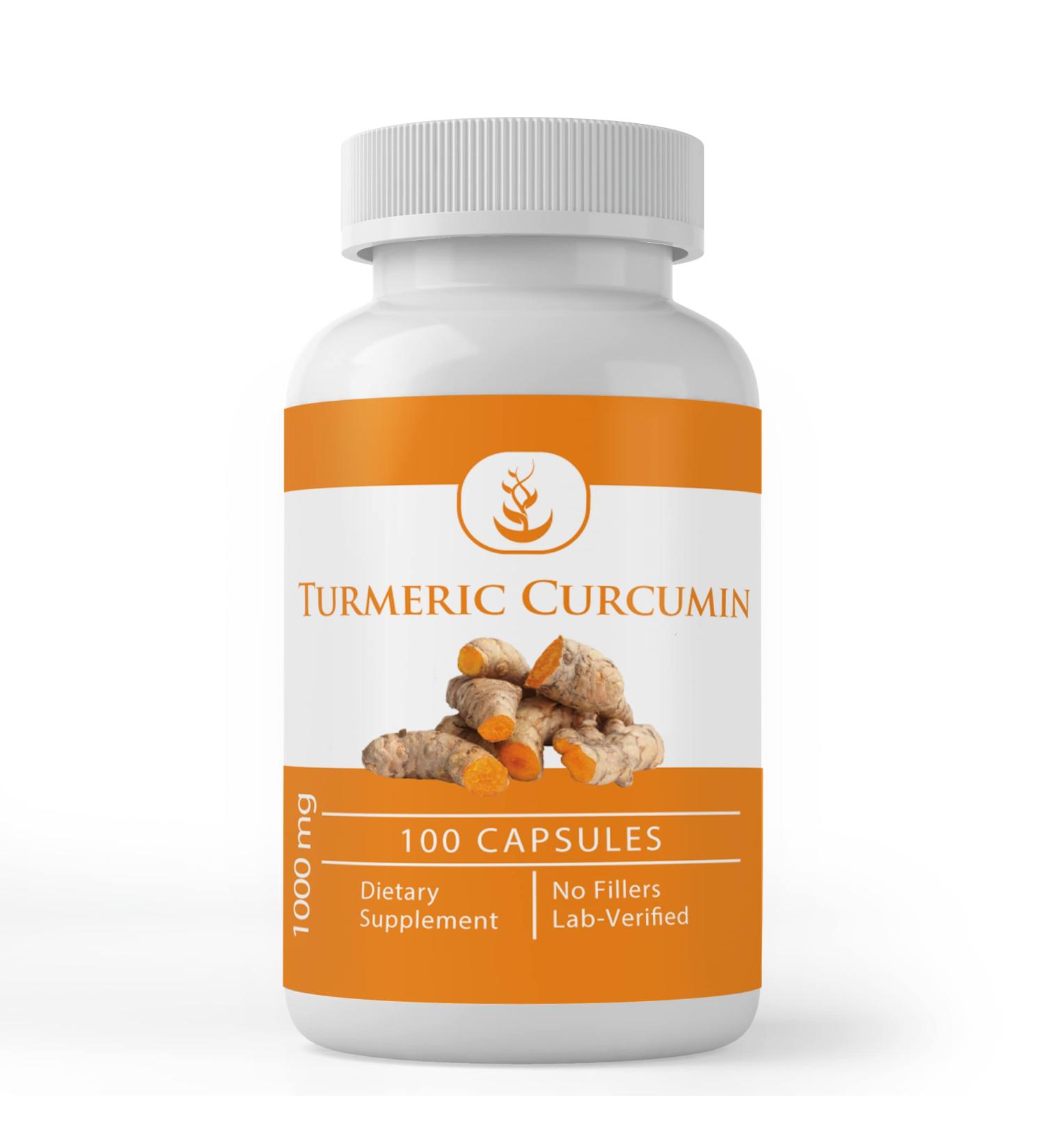 Pure Turmeric Curcumin Capsules - 100 Count (Pack of 1) - Lab Verified & No Fillers - Original Ingredients - Buy Online on GoSupps.com