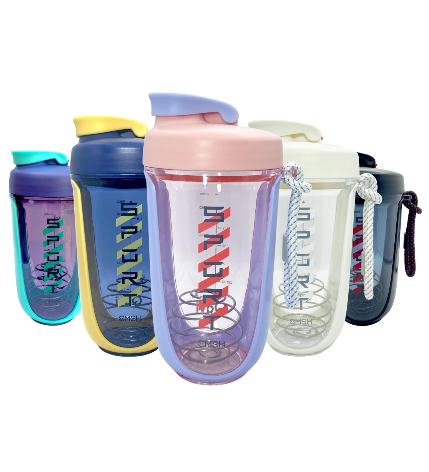 Qavi Protein Shaker Bottle 590ml Purple - Stainless Steel Mixing Ball - BPA Free Tritan Material - Durable, Leakproof, Odourless - Buy Online on GoSupps.com