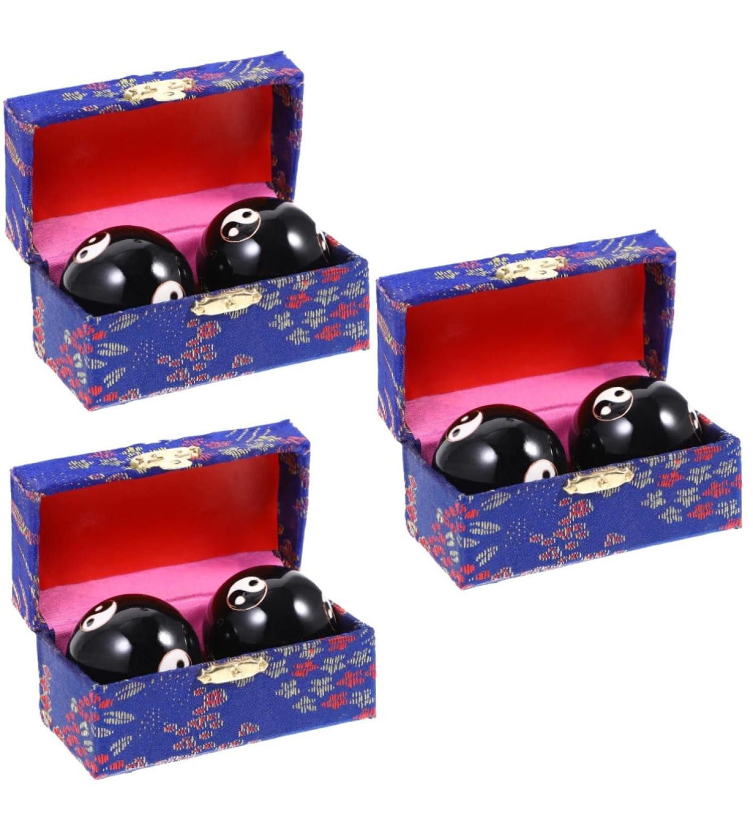 Solustre 6-Pack Metal Massage Balls for Hand Exercises | Effective Massage Tools for Pilates & Gym | Durable Handy Handballs for All Ages - Buy Online on GoSupps.com