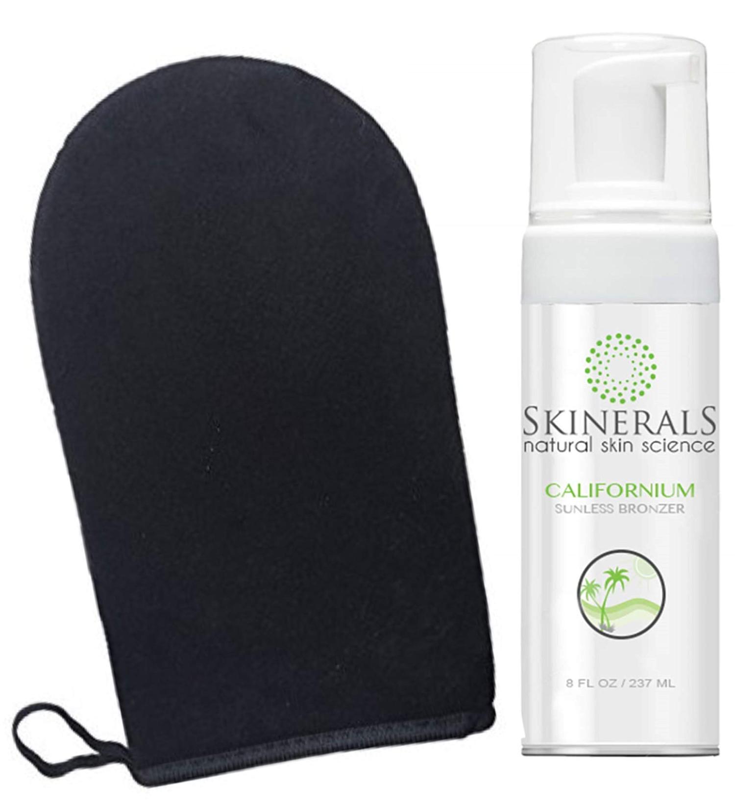 Skinerals Californium Self Tanner Mousse with Application Mitt - Natural Sunless Tanning Solution - Buy Online on GoSupps.com