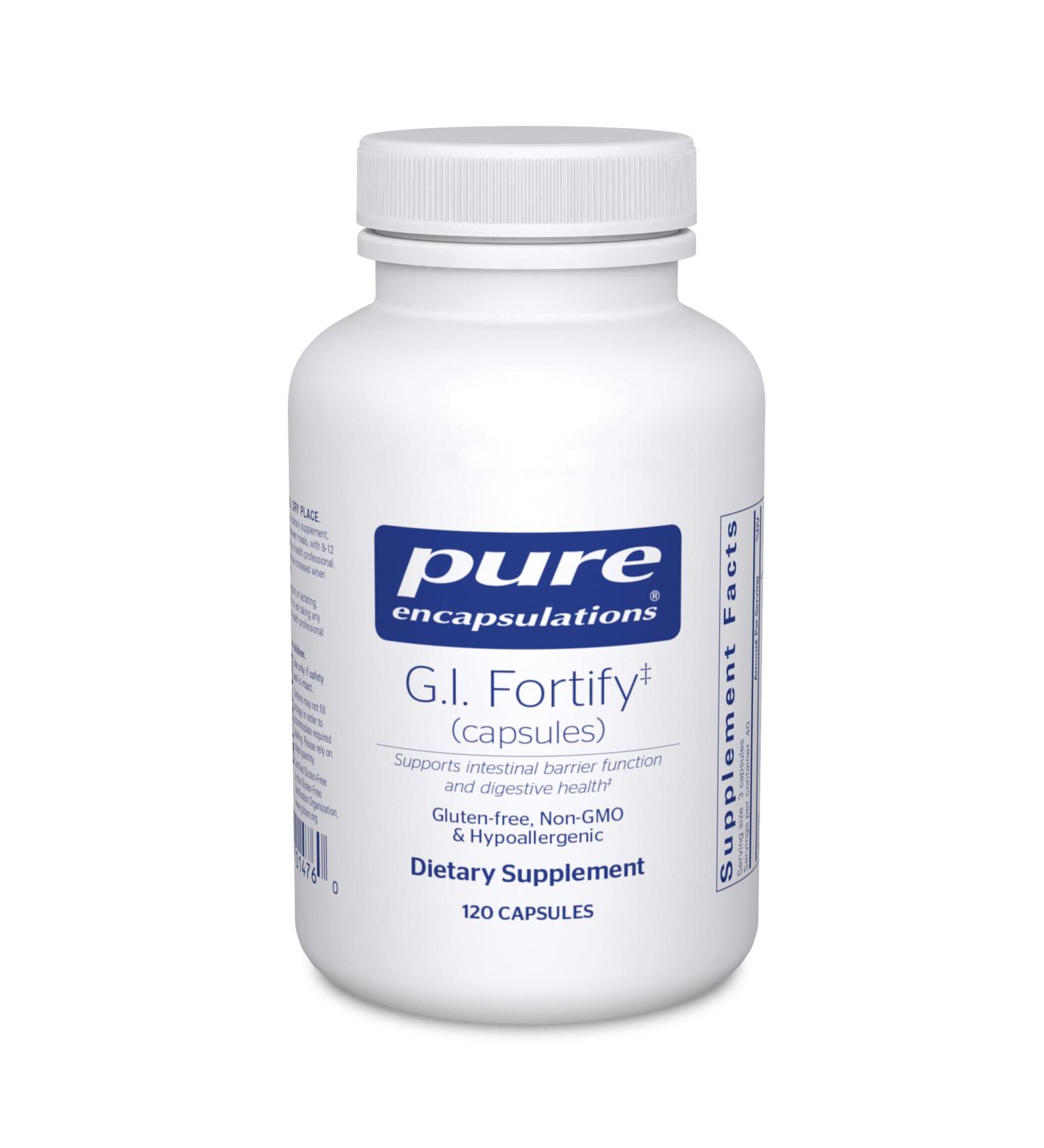 Pure Encapsulations G.I. Fortify Capsules - Supports G.I. Function, Motility, and Detox - 120 Caps - Buy Online on GoSupps.com