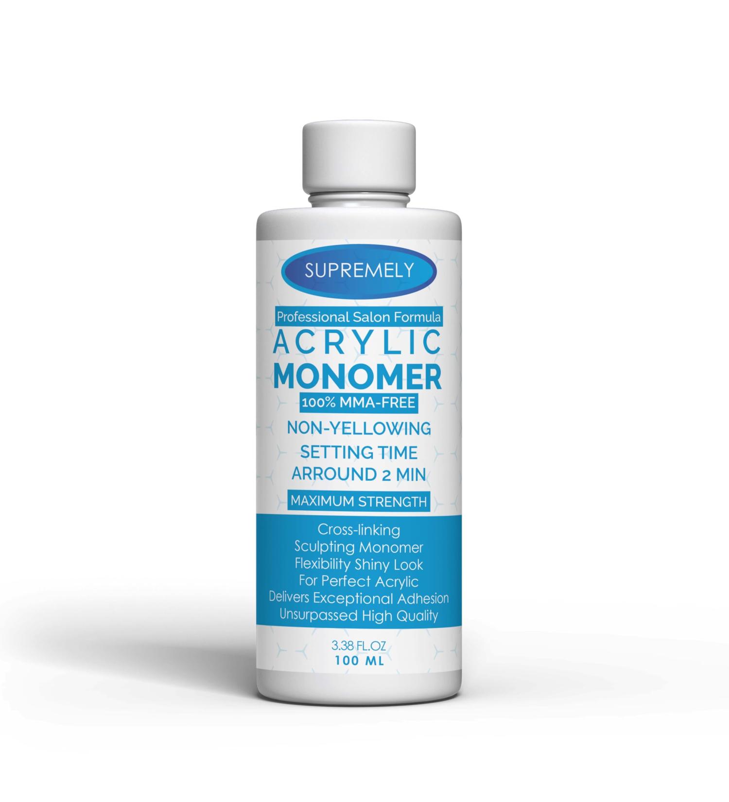 Acrylic Liquid Monomer Ultra Adhesive Non-Yellowing Formula MMA Free Salon Nails (100ML) - Buy Online on GoSupps.com