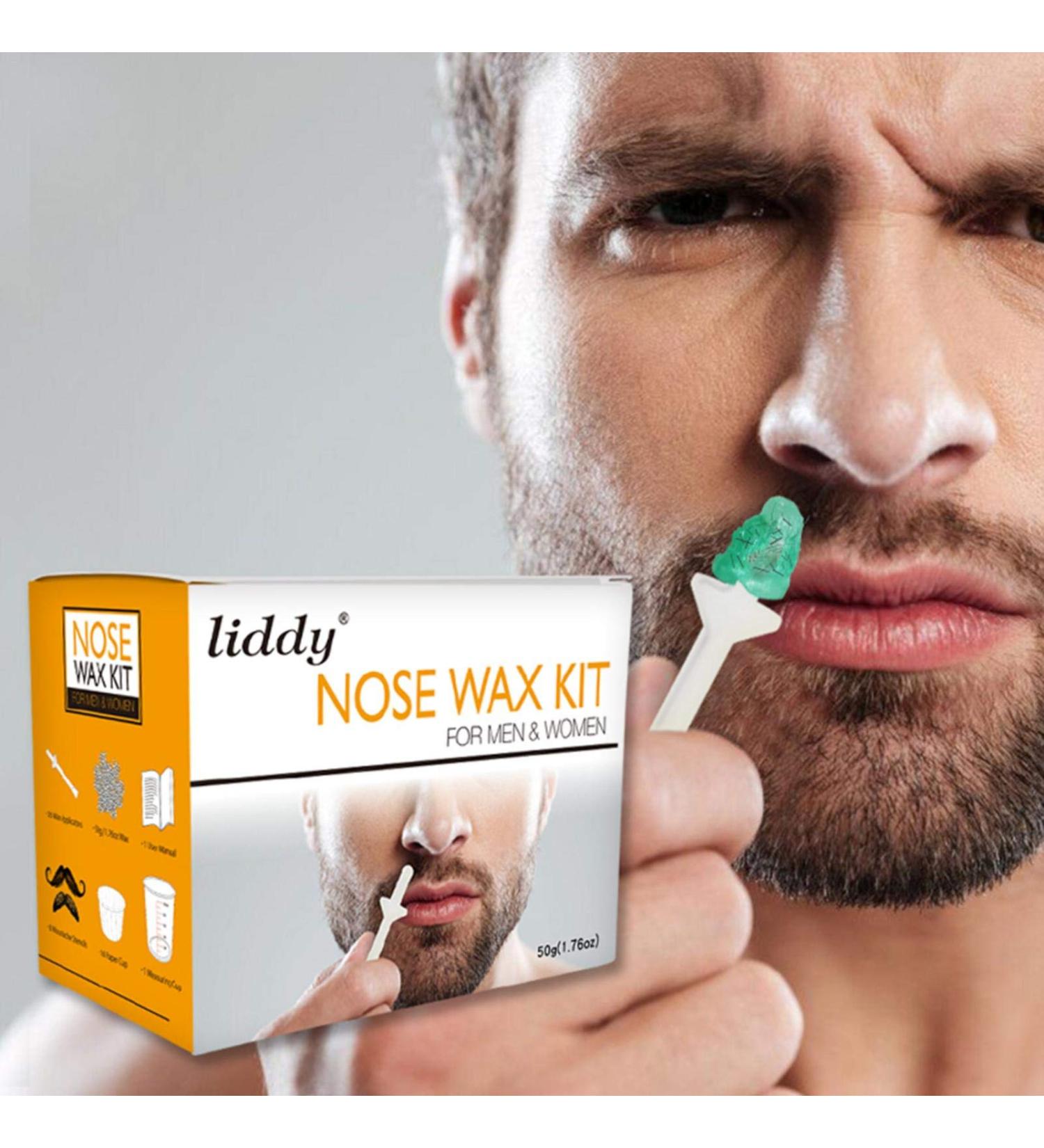 Nose Wax Kit for Men & Women | Safe Nasal Hair Removal Wax with Lace Applicator - 50g - Buy Online on GoSupps.com