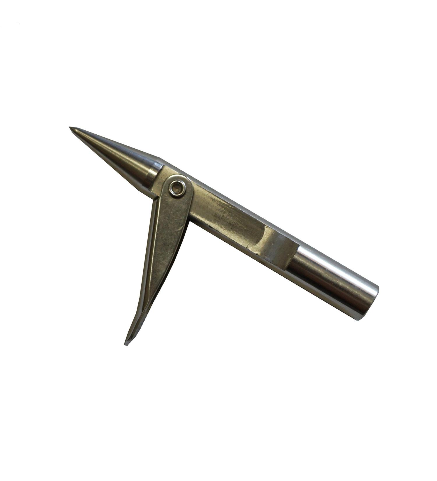 Scuba Choice Palantic 3in Spearfishing Speargun Tip Single Wing Rockpoint Tip 6mm, Silver, one Size (SCPS-12)