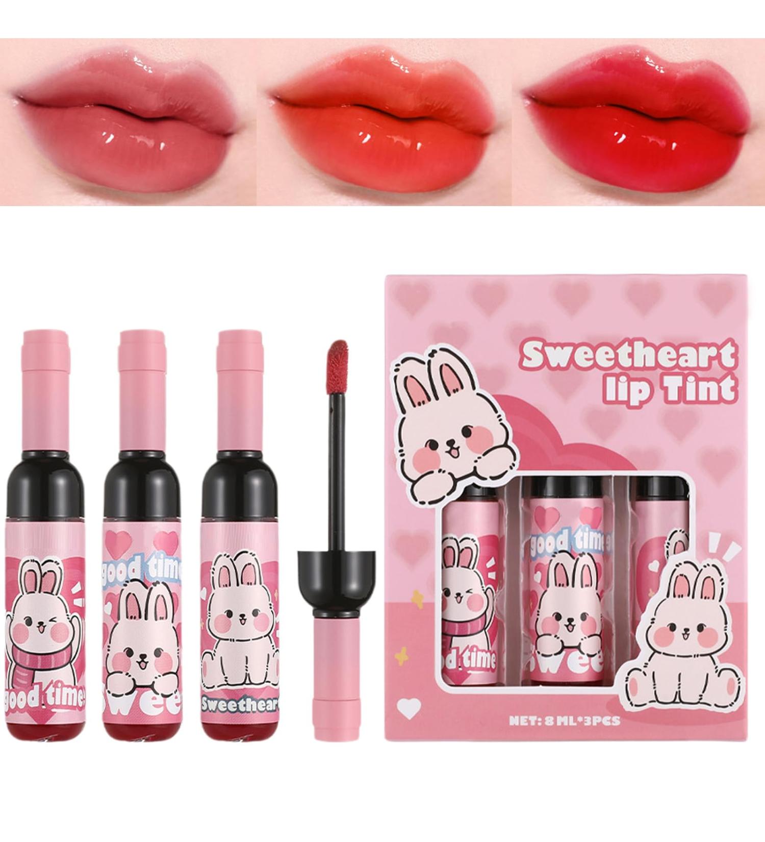  szaluyk Women's lip gloss lip stain pigmented lip stain kit 3 colors non-sticky cup daily makeup beauty items for women girls mothers and children - Buy Online on GoSupps.com