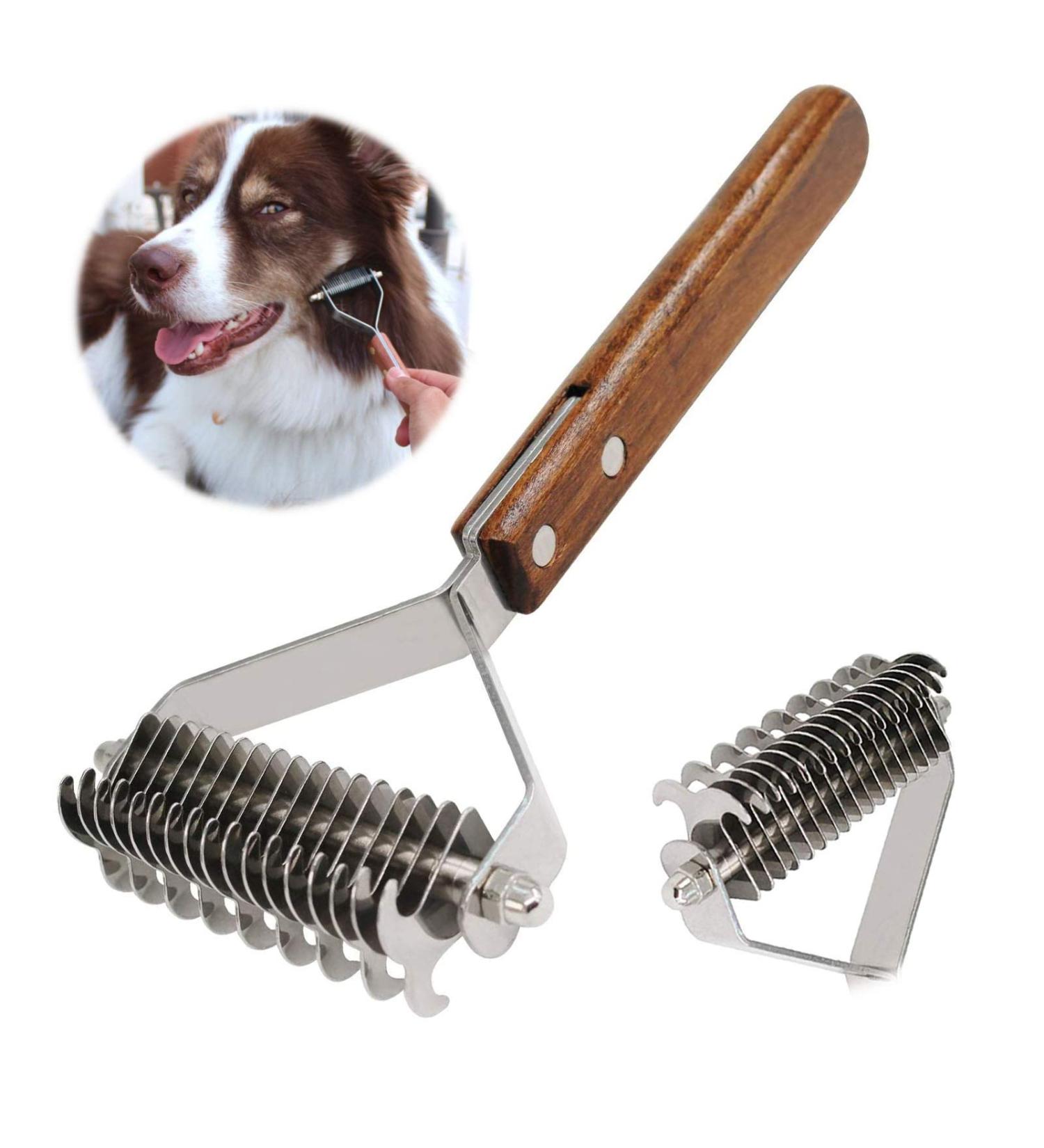 Subject Brush for Dogs & Cats - Long-Haired Coat King | Dual Pet Undercoat Care Comb for Fur Penils & Grooming - Buy Online on GoSupps.com