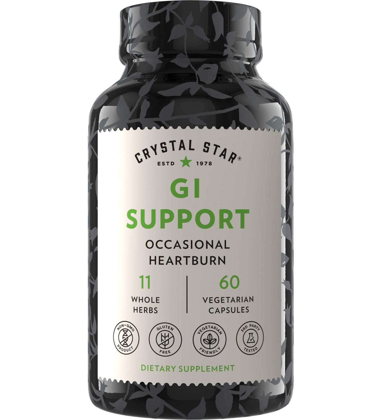 Crystal Star GI Support - 60 Vegetarian Capsules for Digestive Health - Buy Online on GoSupps.com
