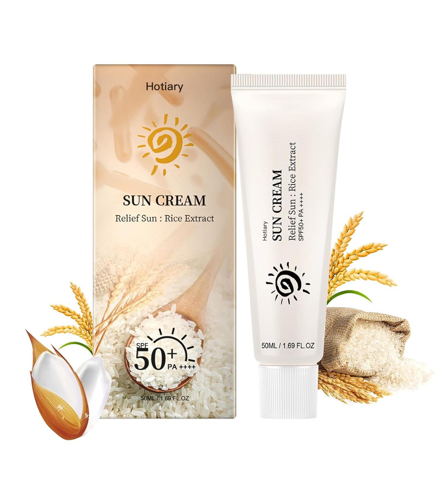 Organic Rice & Probiotics Sunscreen SPF 50 | Non-Greasy UV Defense for All Skin Types - Buy Online on GoSupps.com