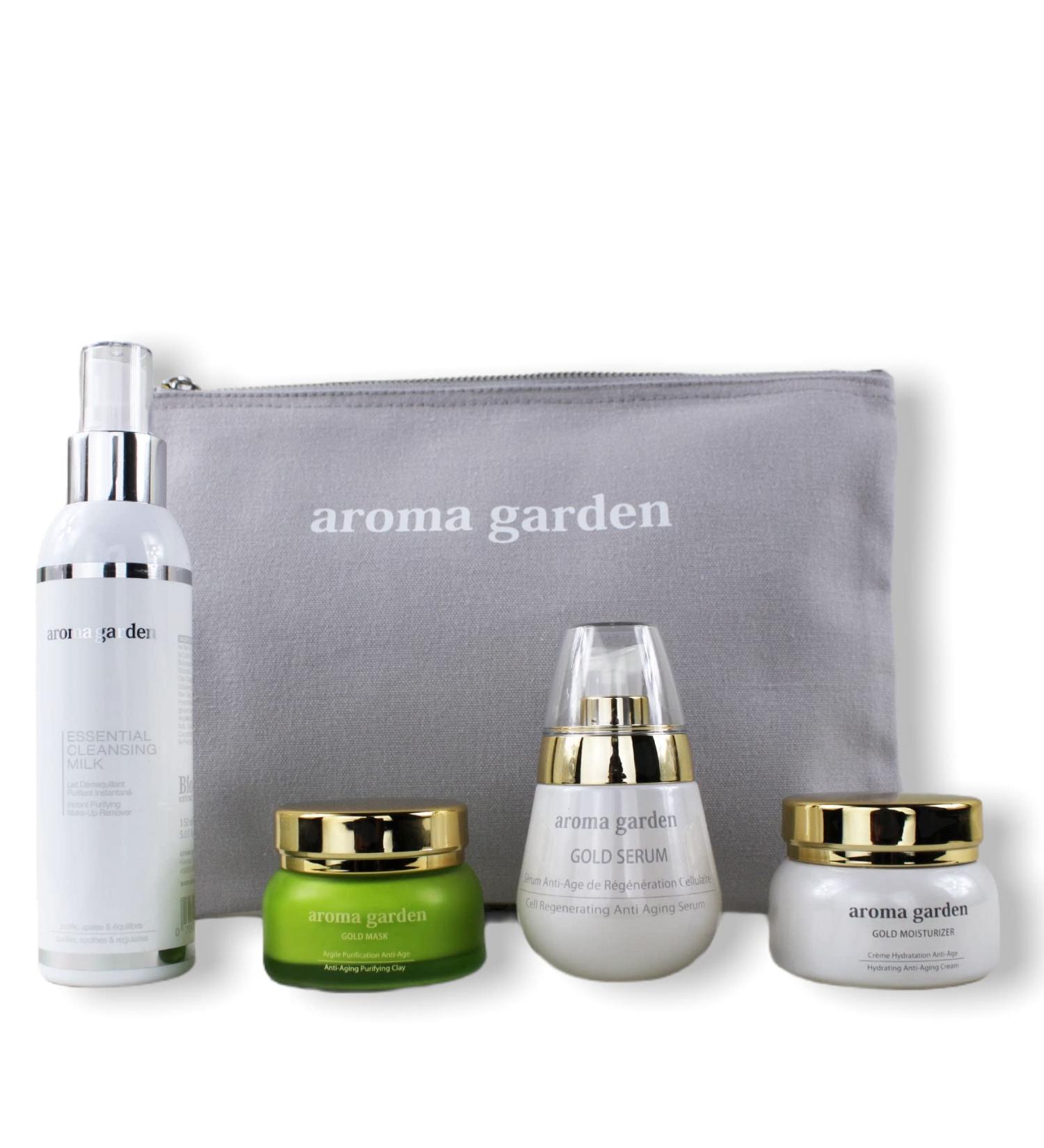 Skin Condition 5: Anti-Aging Care for Wrinkles - Vitamin C 24K Gold & Hyaluronic Acid Gift Set - Organic & Vegan - International Shipping - Buy Online on GoSupps.com