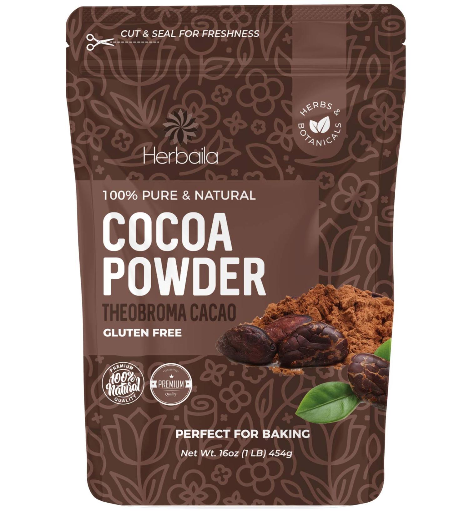 Cocoa Powder 16 oz. Raw Cacao Powder Unsweetened  Unsweetened Cocoa Powder for Baking  Baking Cocoa Powder Unsweetened  Pure Cocoa Powder  Cocoa Flour. Raw  All Natural  Gluten Free  Non-GMO. 1 lb. - Buy Online on GoSupps.com