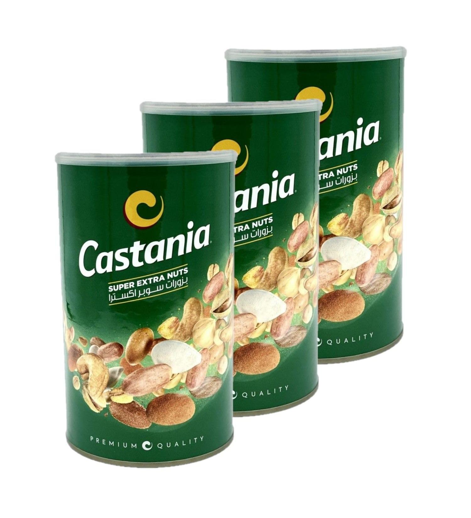 Castania Set of 3 Assorted Nuts / Super Extra Nuts - Castania - 450 g Pots