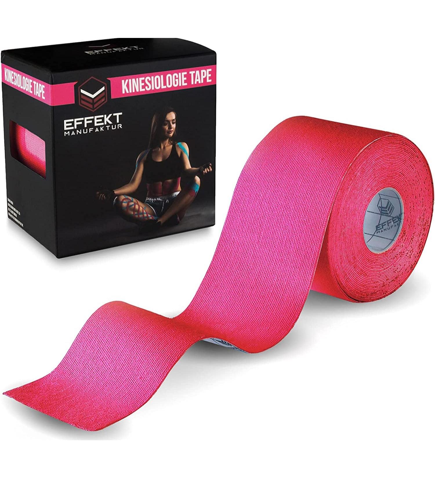 Effekt Waterproof Kinesiology Tape (5m x 5cm) - Pink | Elastic Physio Tape for Muscle Support and Injury Recovery | Medical Grade Sports Strapping Tape - Buy Online on GoSupps.com