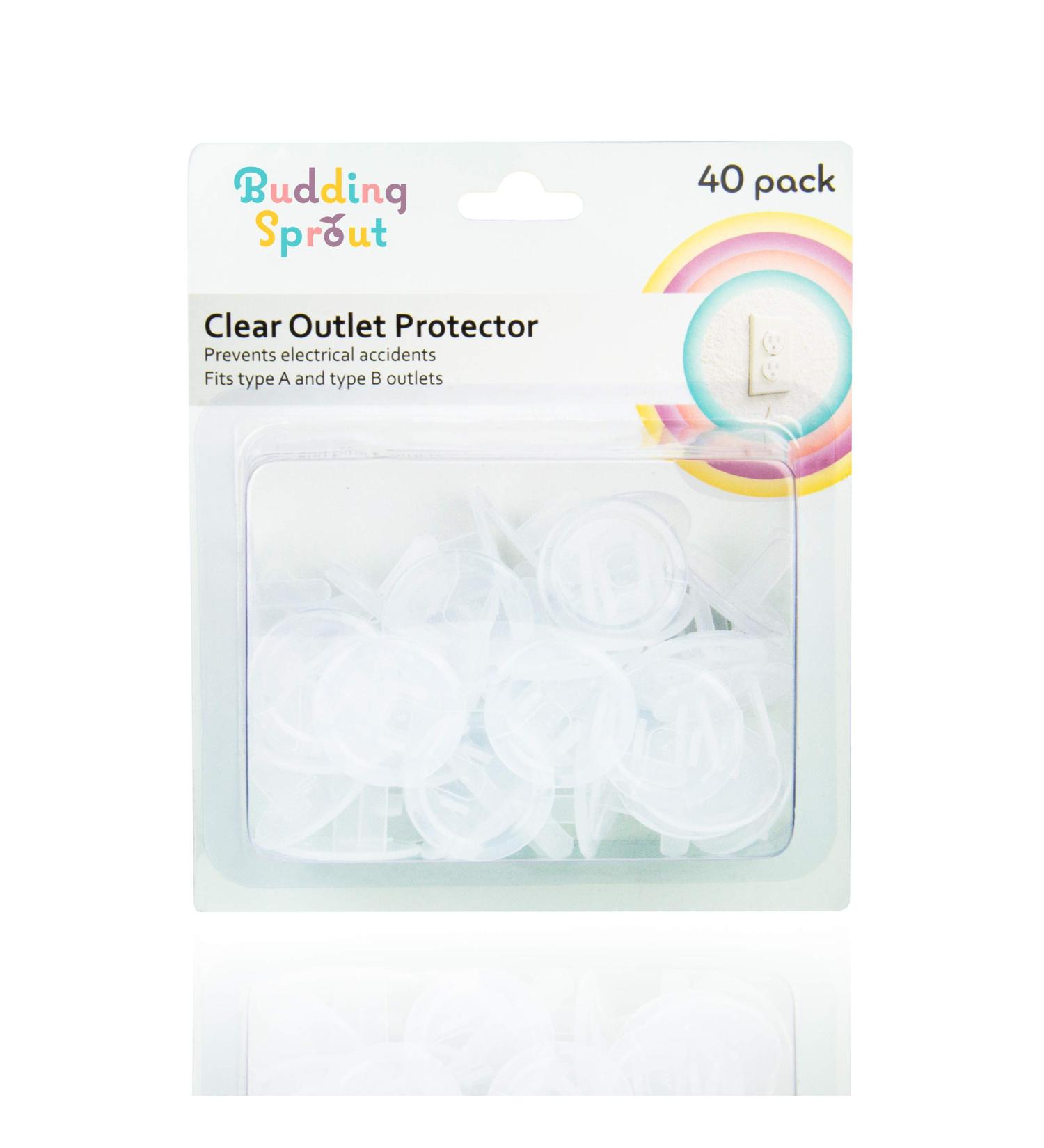 Budding Sprout Clear Outlet Protectors (40-Pack) Child-Proof Electrical Protector Safety Caps - Buy Online on GoSupps.com