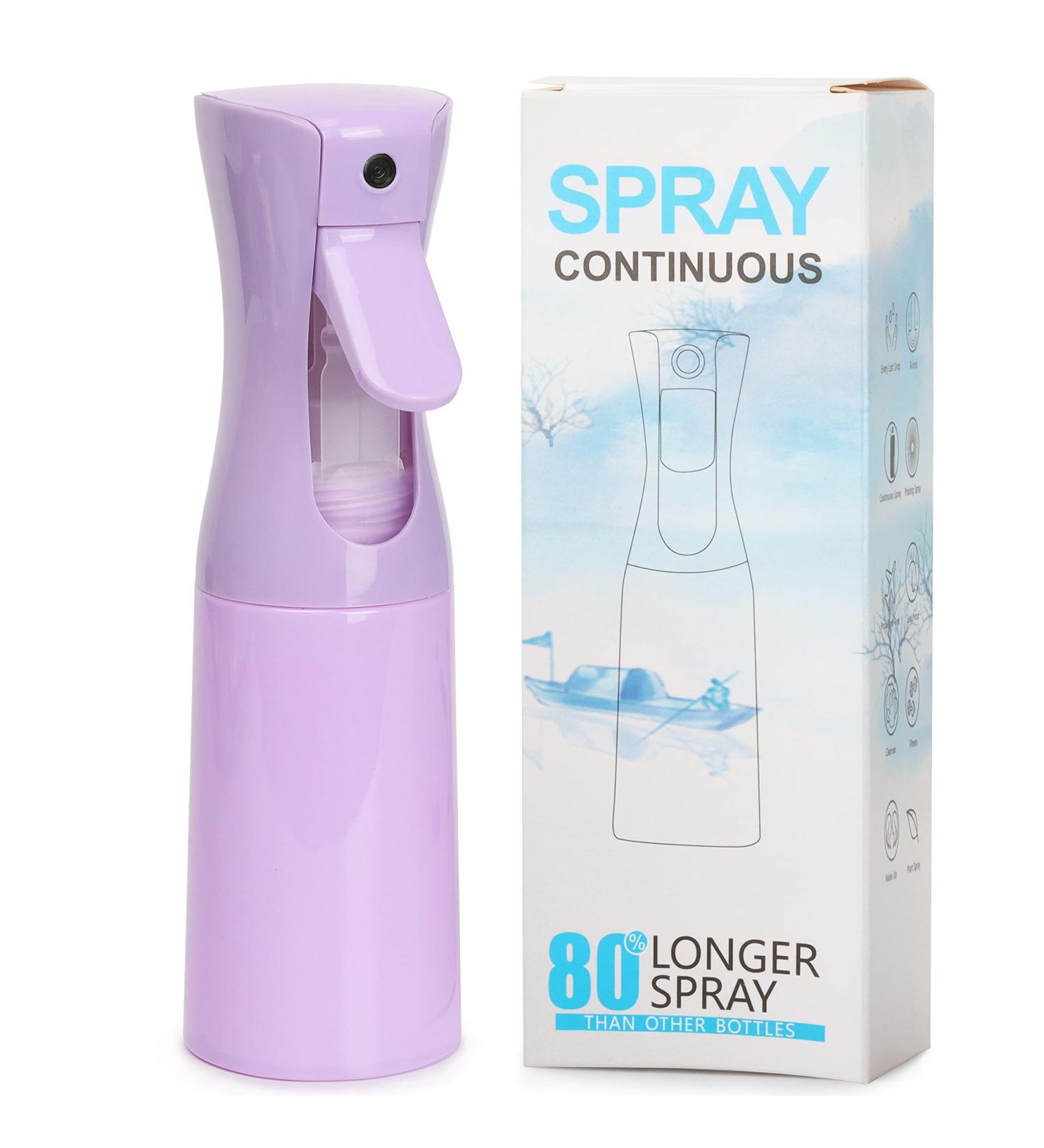 NIACONN 6.8oz Continuous Water Mister Spray Bottle - Ultra Fine Mist for Hair, Plants, Styling, Cleaning & Skin Care in Violet - Buy Online on GoSupps.com
