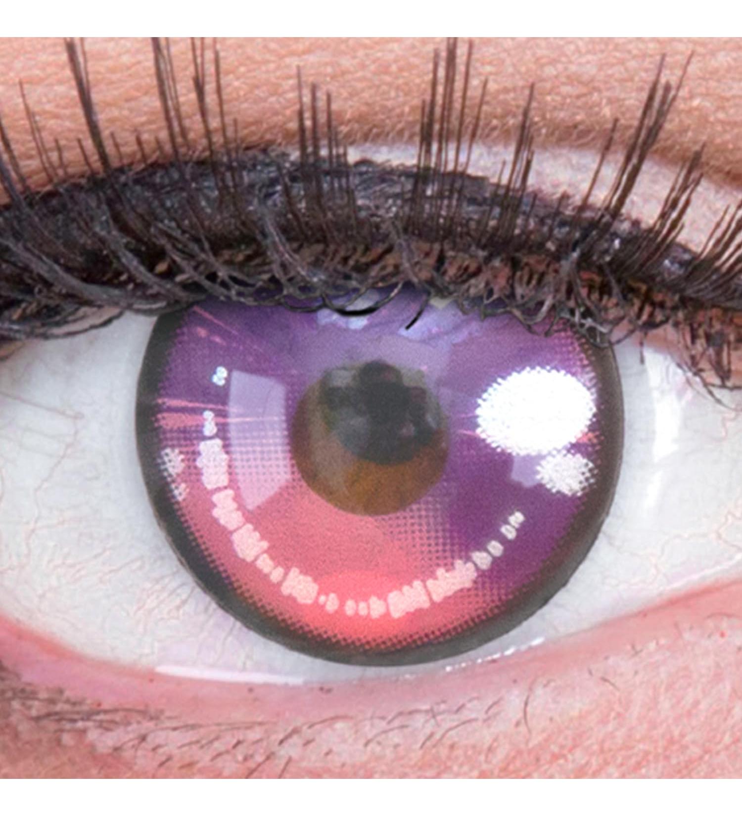 Shop Meralens Anime Arc 2 Violet Crazy Fun Colored Contact Lenses - Premium Purple Annual Lenses for Carnival Halloween & Cosplay 2023 - Free Lens Case Included - Buy Online on GoSupps.com